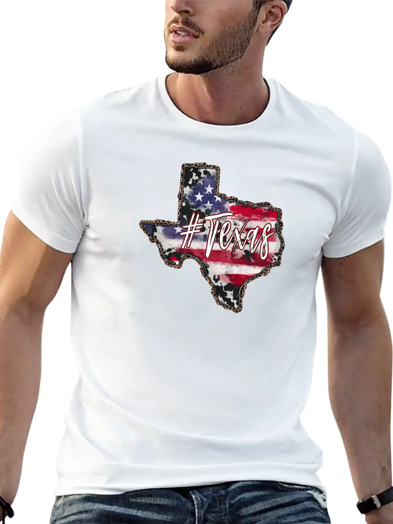 American Flag Texas Unisex Casual T-Shirt – Clean Design For Daily Comfort