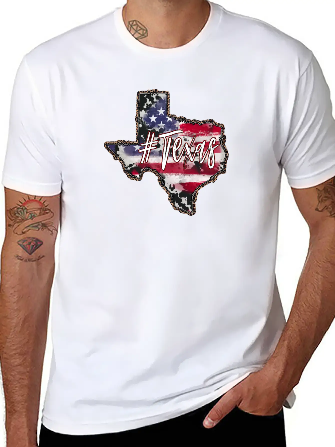 American Flag Texas Unisex Casual T-Shirt – Clean Design For Daily Comfort