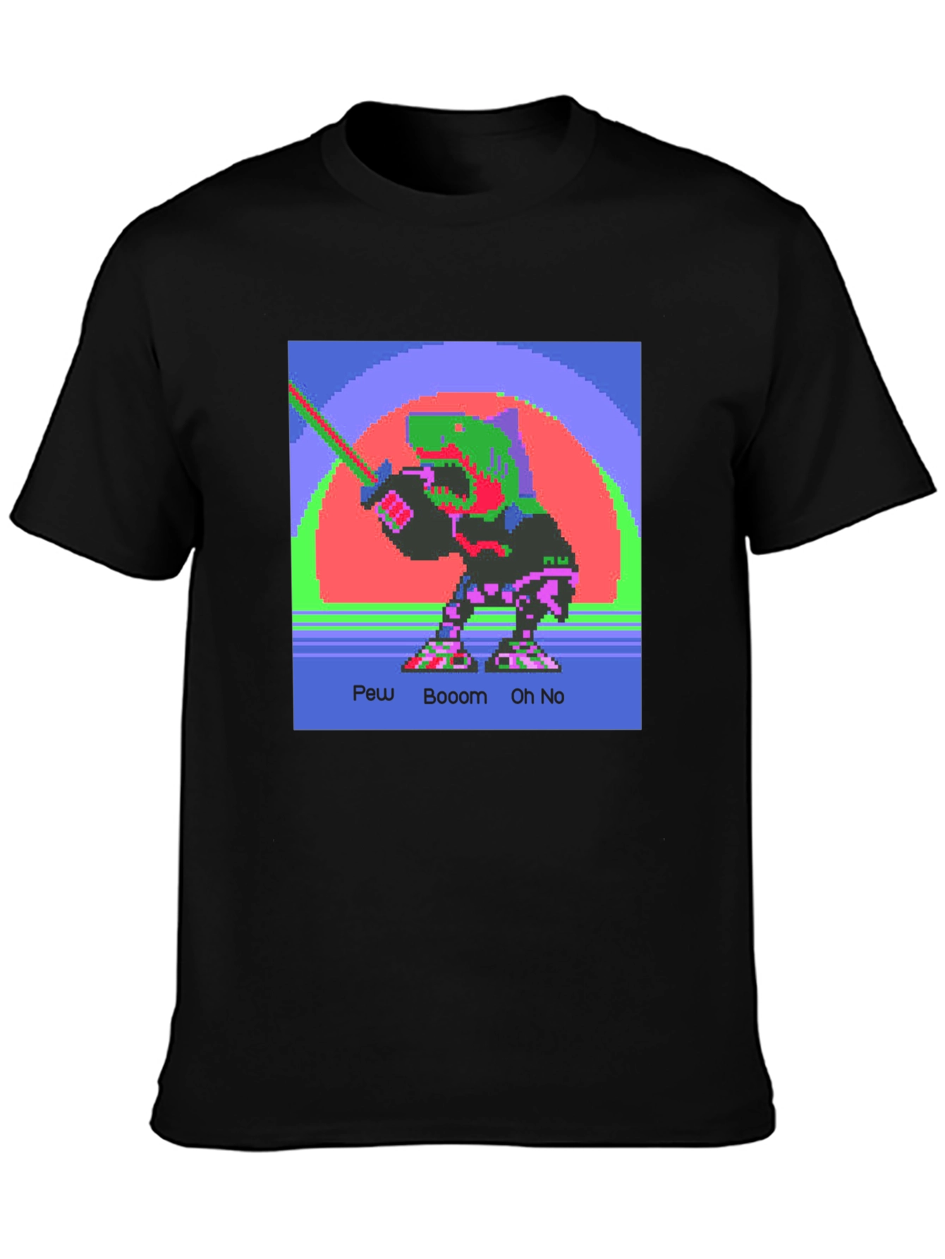 Retro 8-Bit Dinosaur Graphic Tee