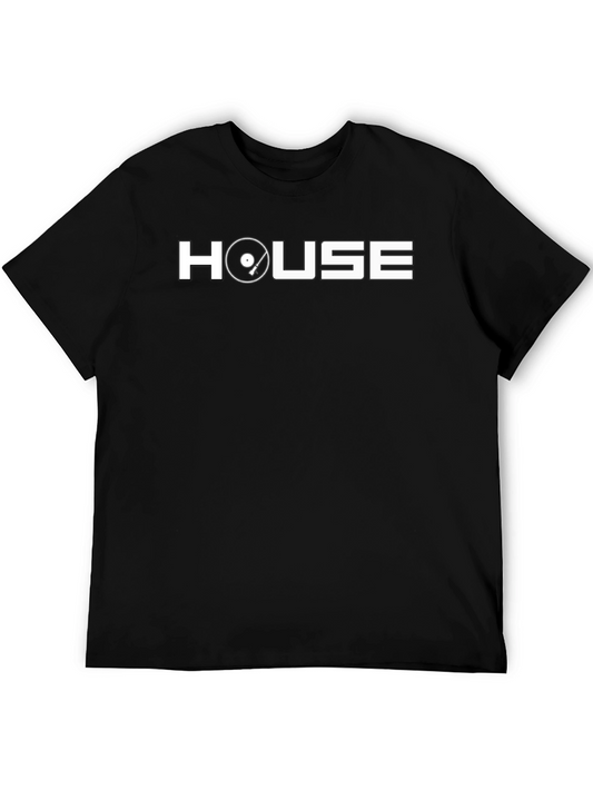 House Music Graphic Tee - Turntable Design