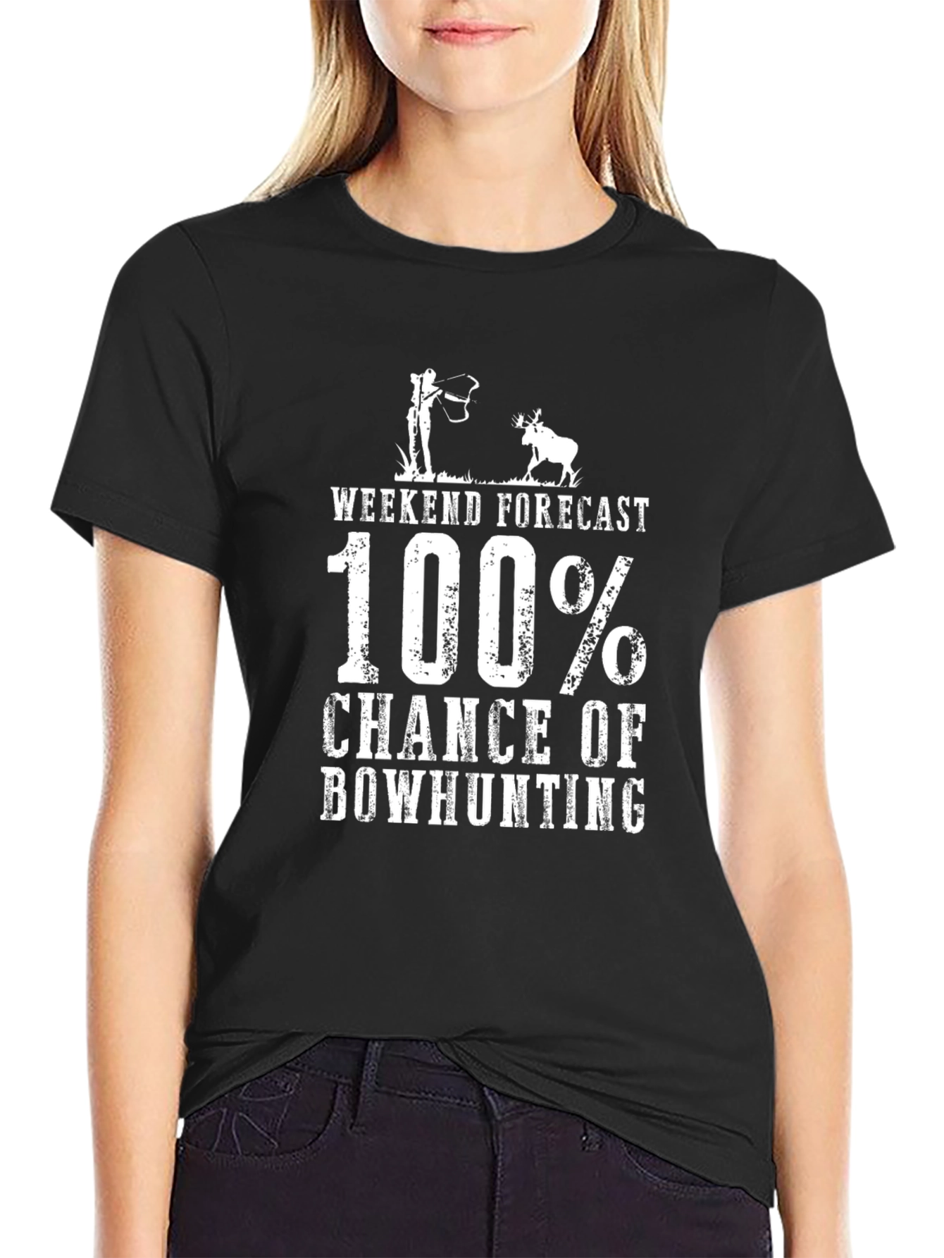 Bowhunting Forecast T-Shirt - 100% Chance!