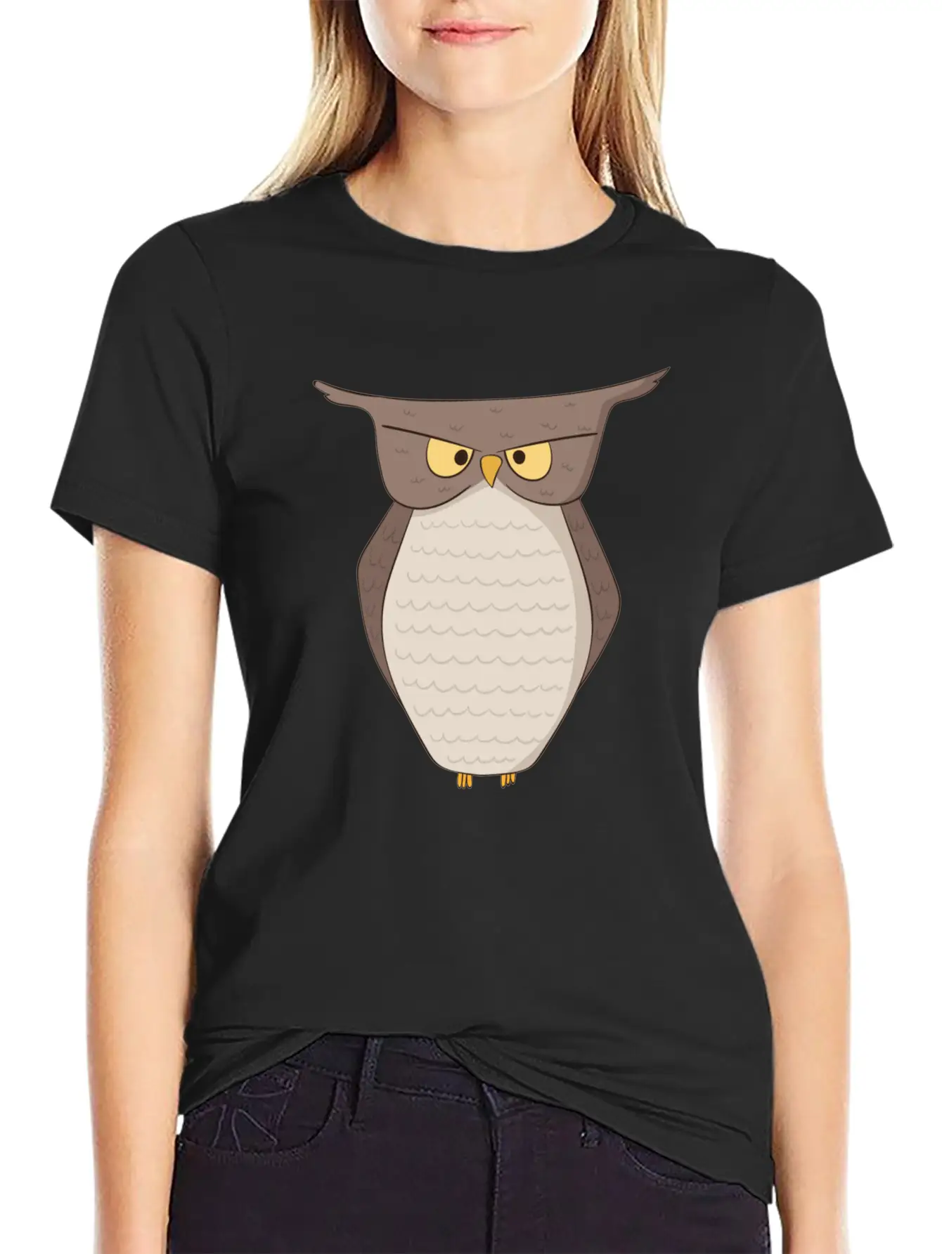 Angry Owl Unisex Casual T-Shirt – Clean Design For Daily Comfort