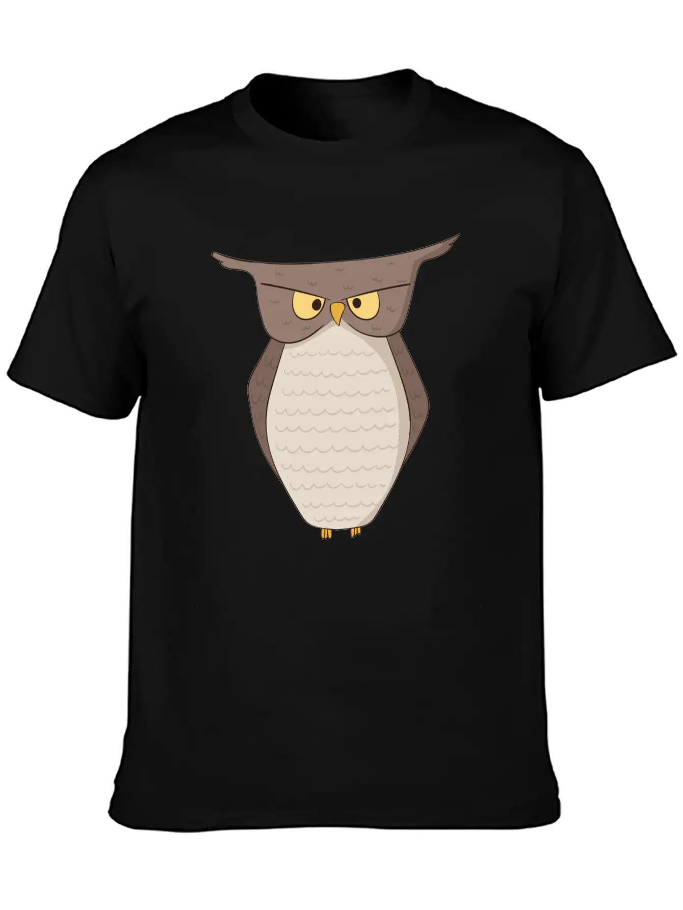 Angry Owl Unisex Casual T-Shirt – Clean Design For Daily Comfort