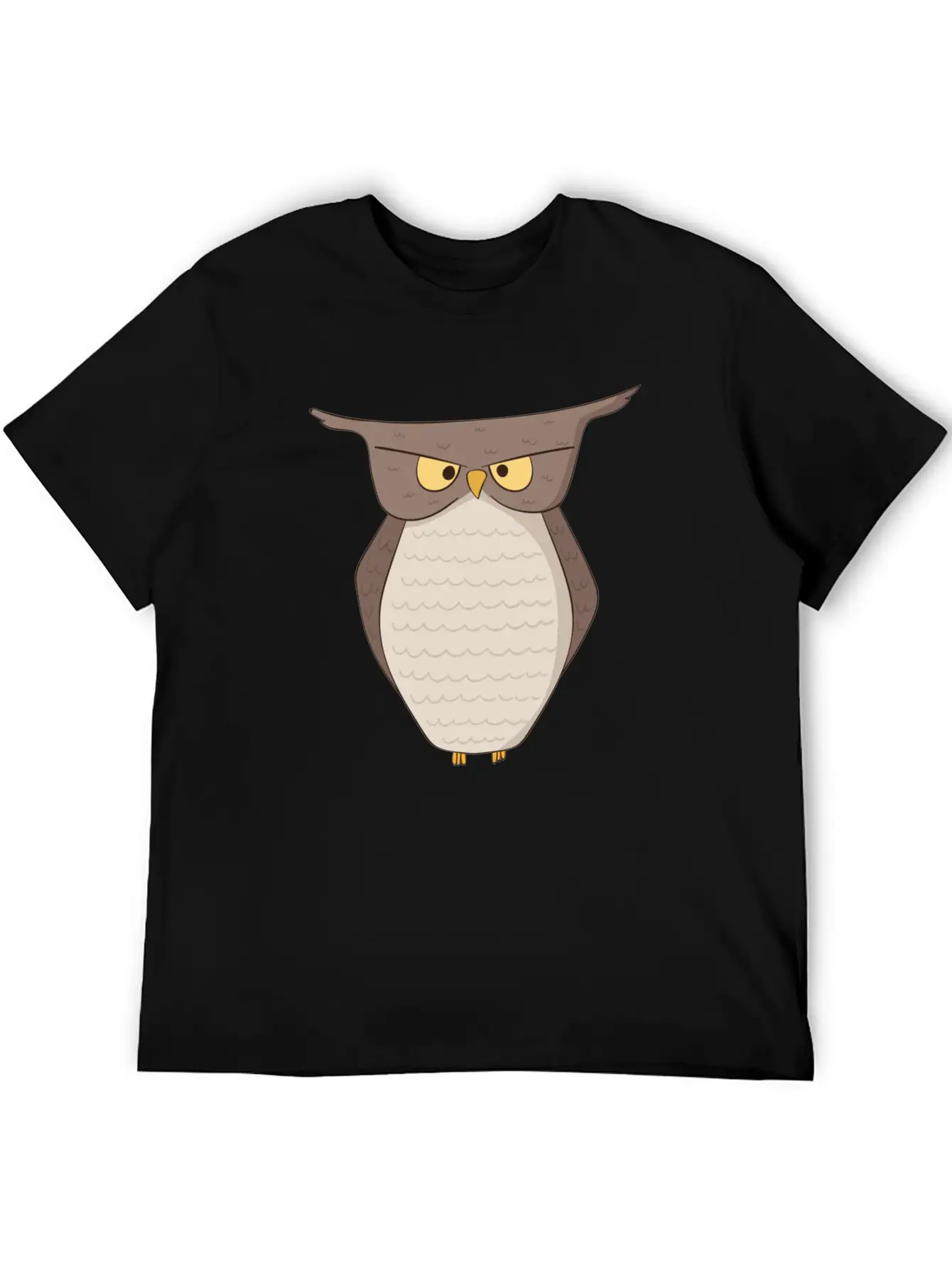 Angry Owl Unisex Casual T-Shirt – Clean Design For Daily Comfort