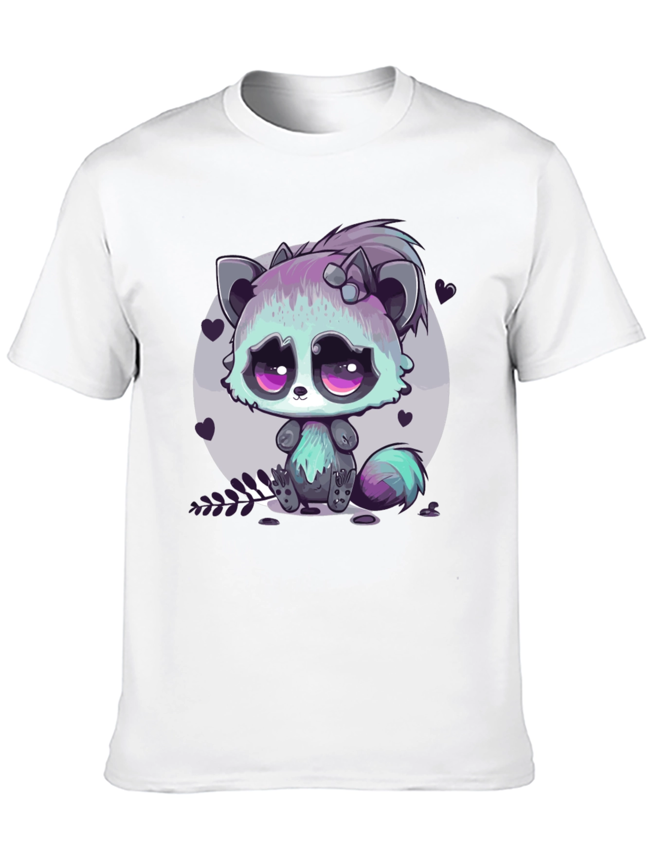 Cute Raccoon Graphic Tee - Unique Anime Style