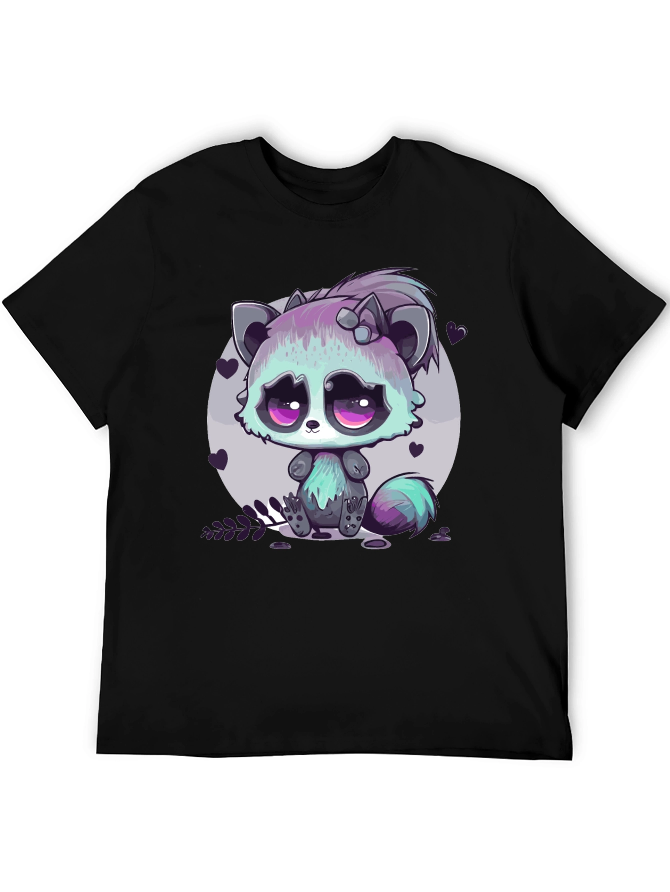 Cute Raccoon Graphic Tee - Unique Anime Style