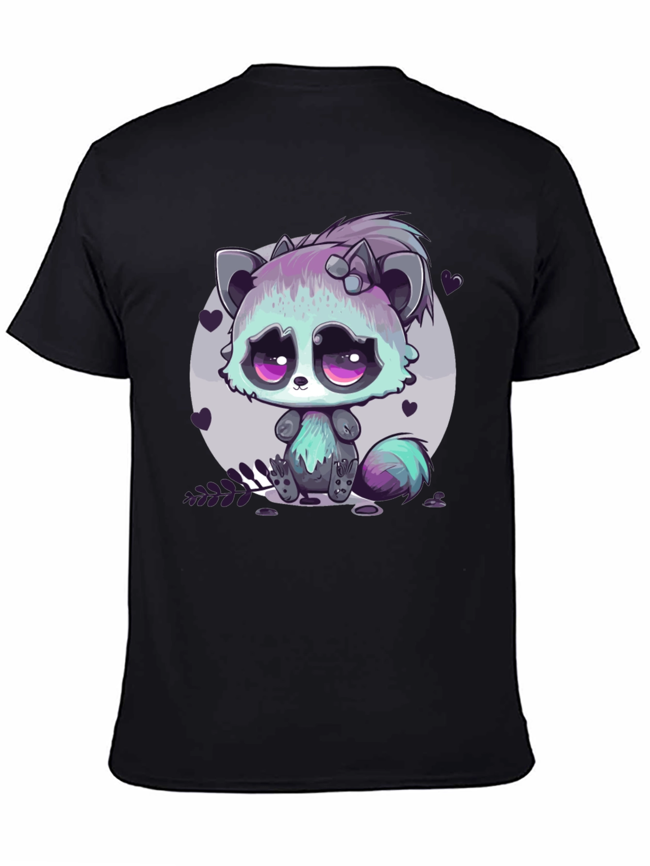 Cute Raccoon Graphic Tee - Unique Anime Style