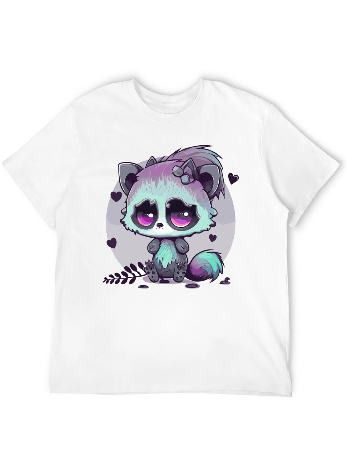 Cute Raccoon Graphic Tee - Unique Anime Style