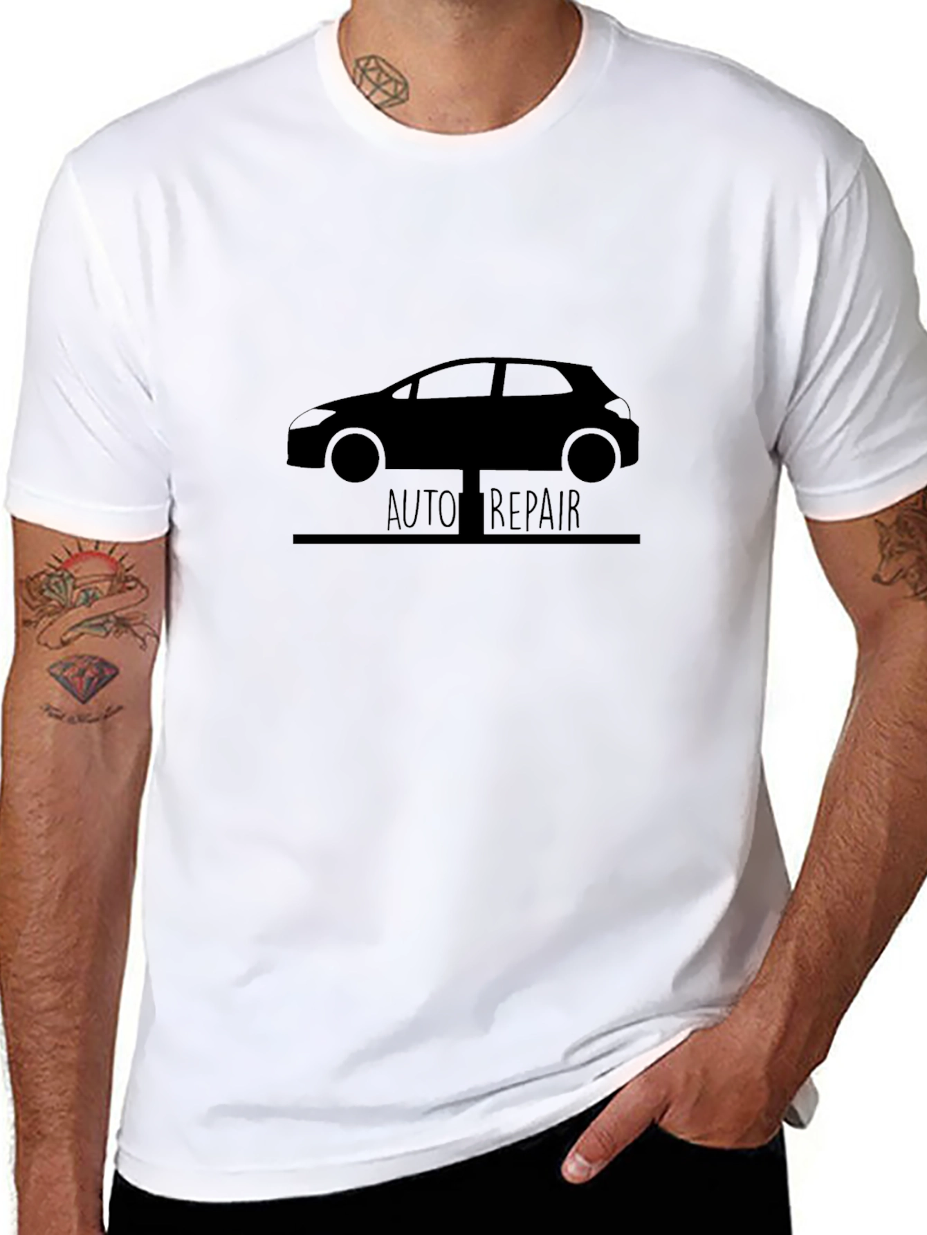 Auto Repair Graphic Tee - Black