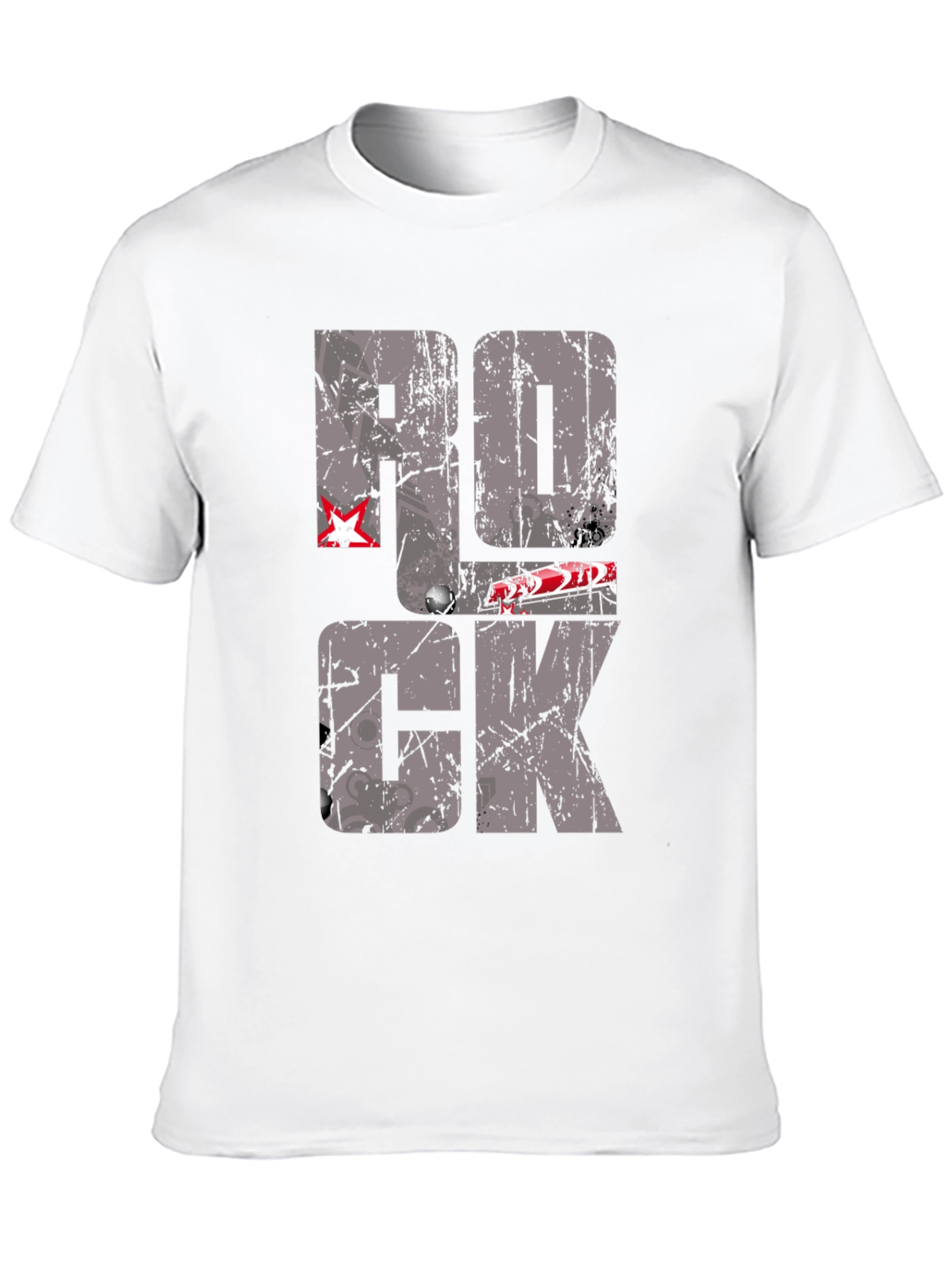 Rock Graphic Print Black T-Shirt