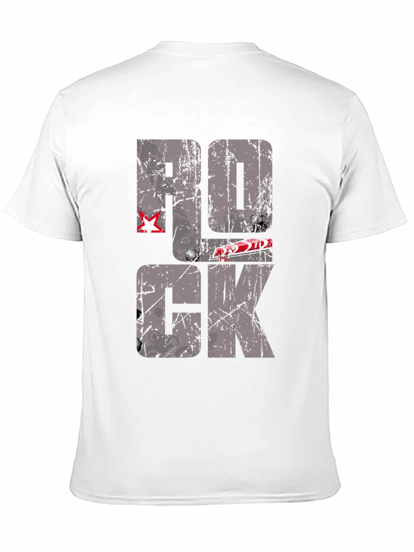 Rock Graphic Print Black T-Shirt