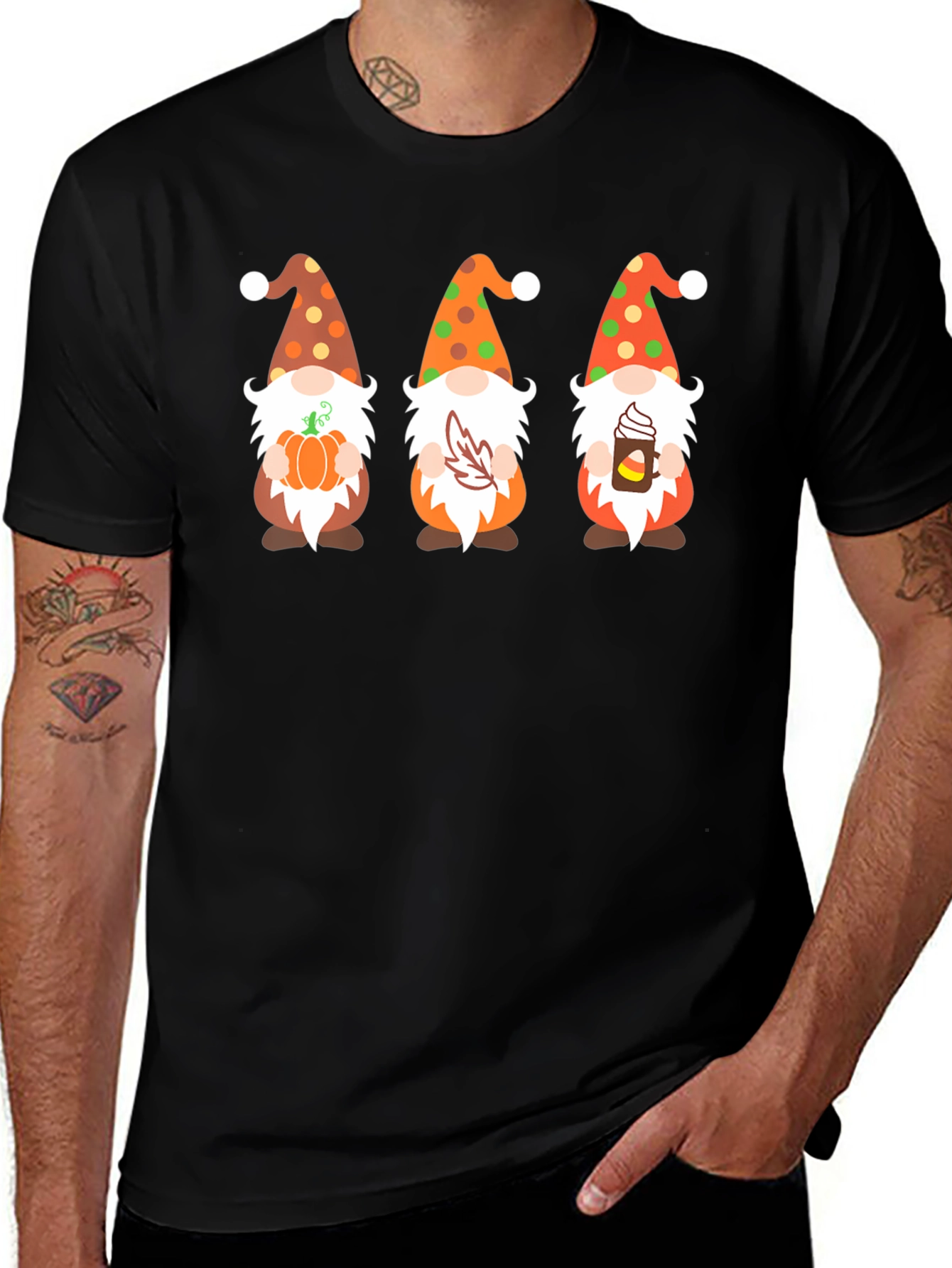 Fall Gnomes T-Shirt - Autumn Harvest Design