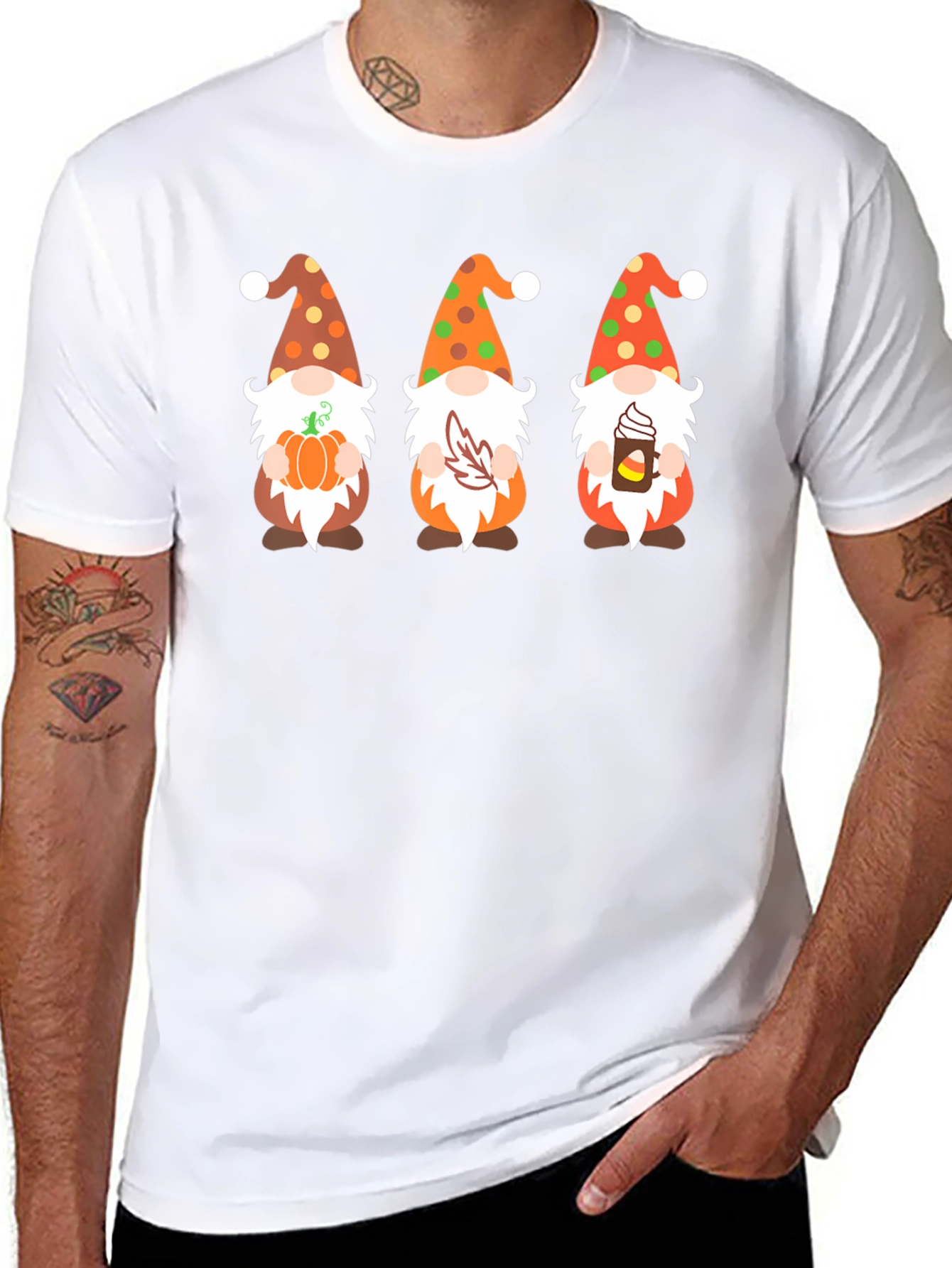 Fall Gnomes T-Shirt - Autumn Harvest Design