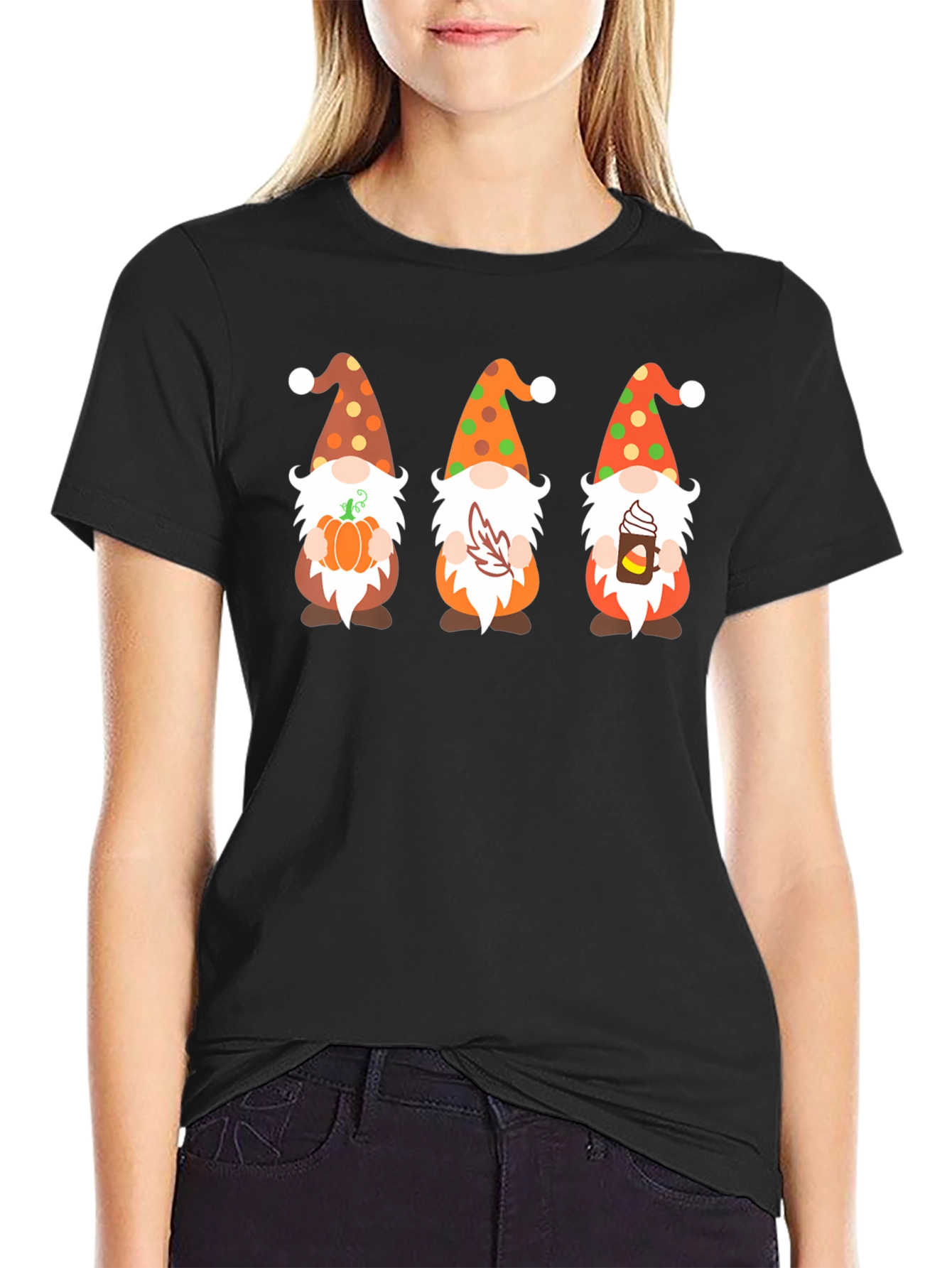 Fall Gnomes T-Shirt - Autumn Harvest Design