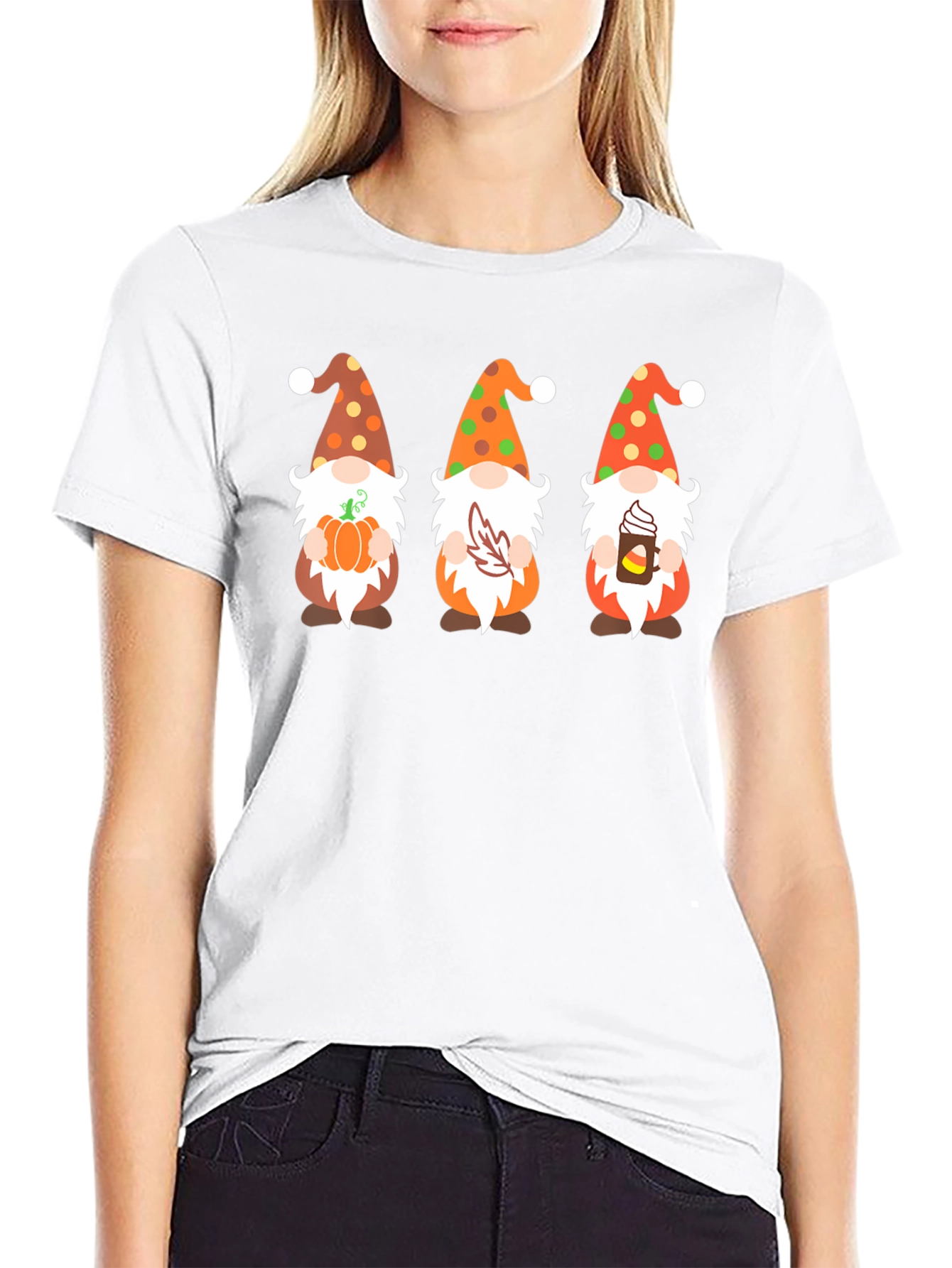 Fall Gnomes T-Shirt - Autumn Harvest Design