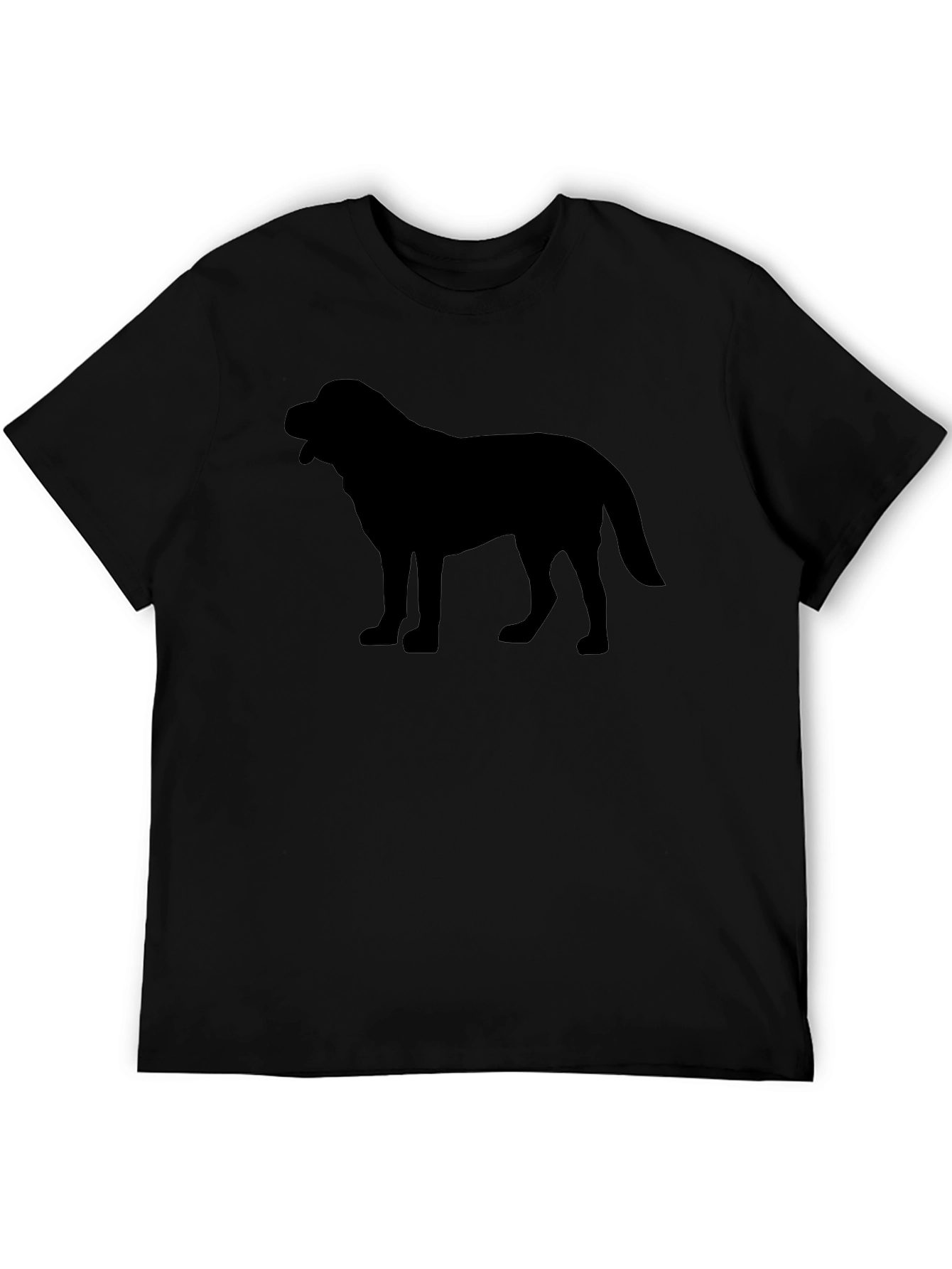 Dog Silhouette Graphic Tee - Classic Black T-Shirt