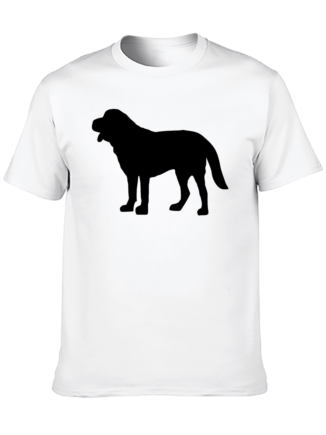 Dog Silhouette Graphic Tee - Classic Black T-Shirt