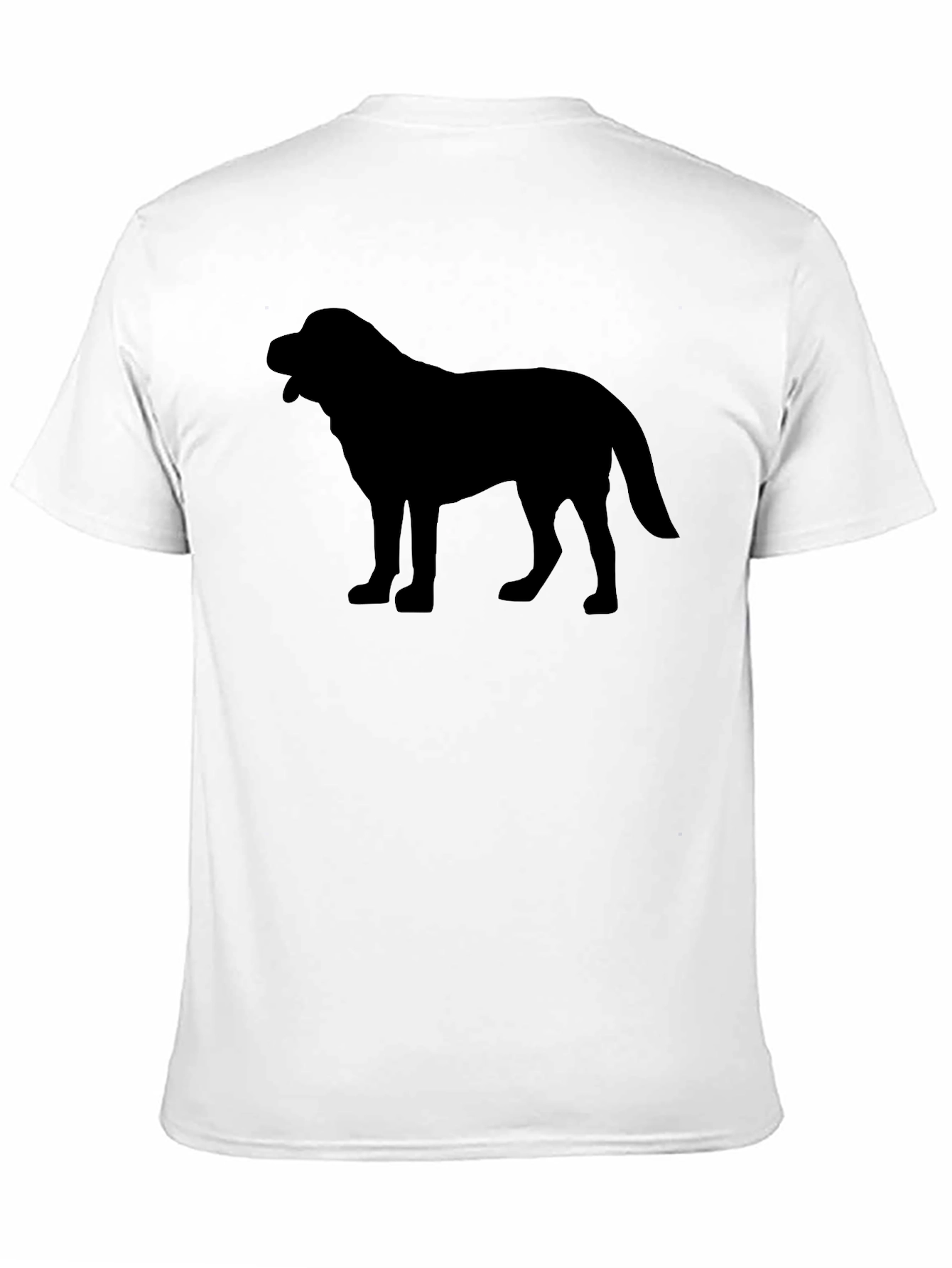 Dog Silhouette Graphic Tee - Classic Black T-Shirt