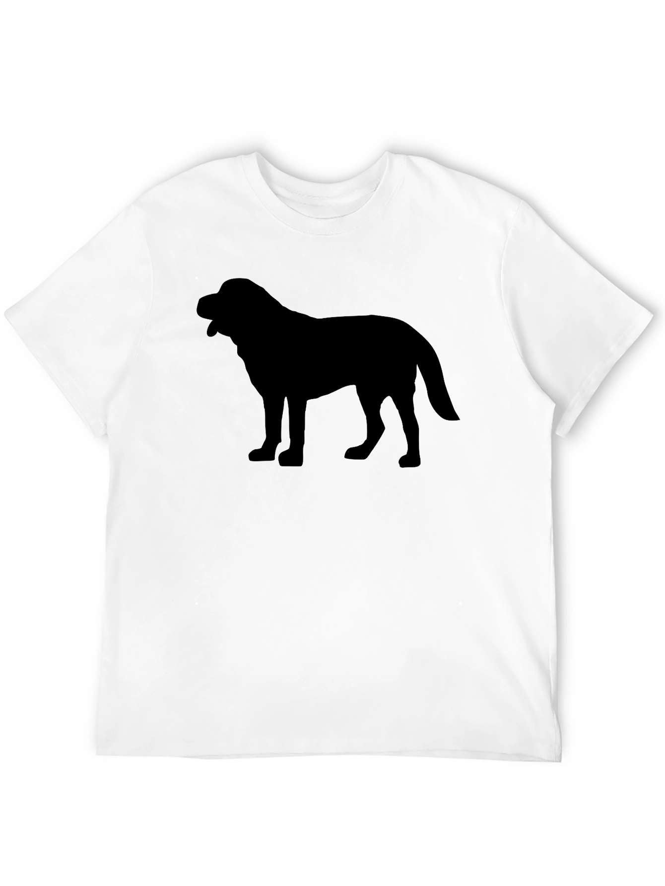 Dog Silhouette Graphic Tee - Classic Black T-Shirt