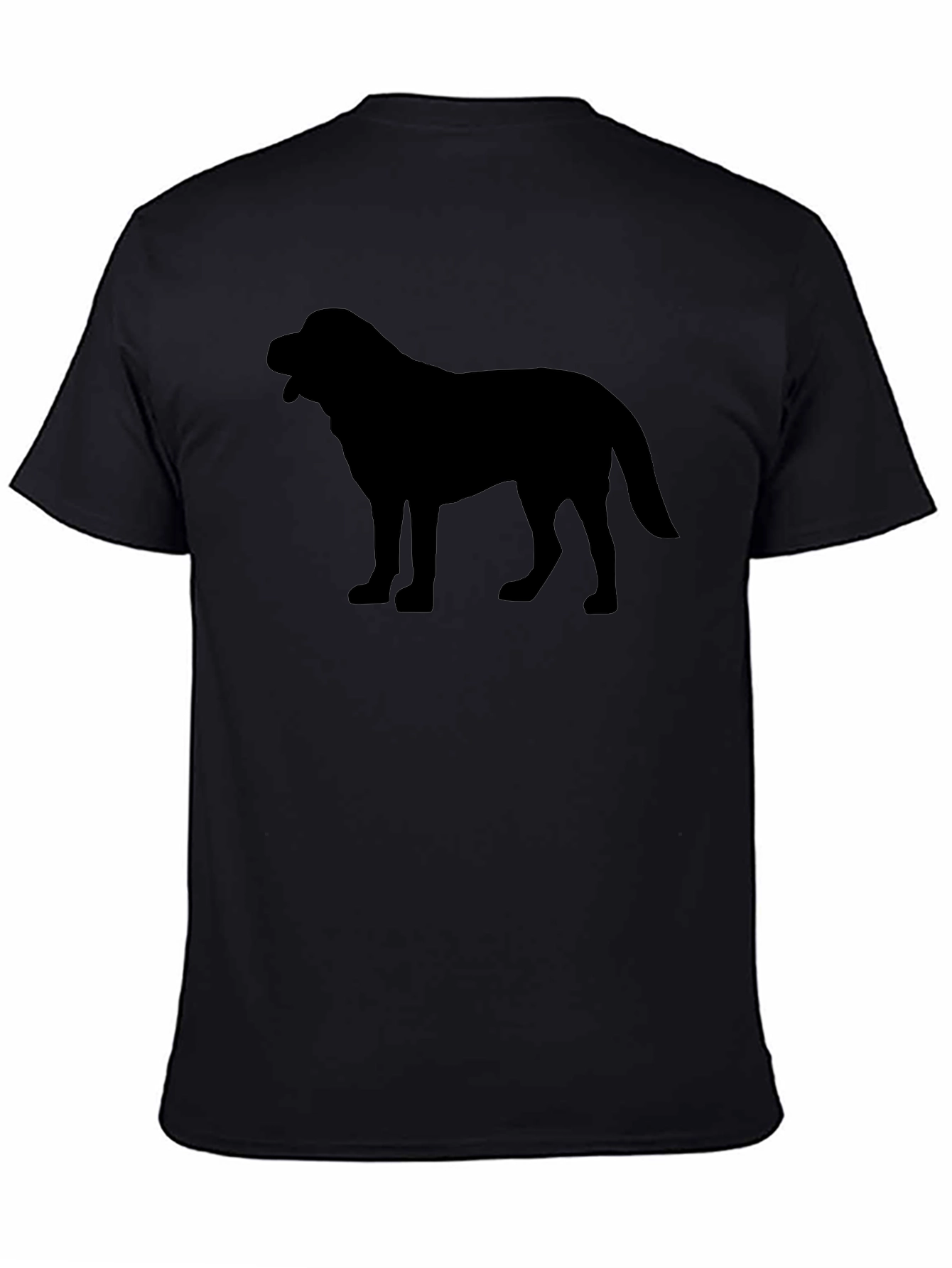 Dog Silhouette Graphic Tee - Classic Black T-Shirt