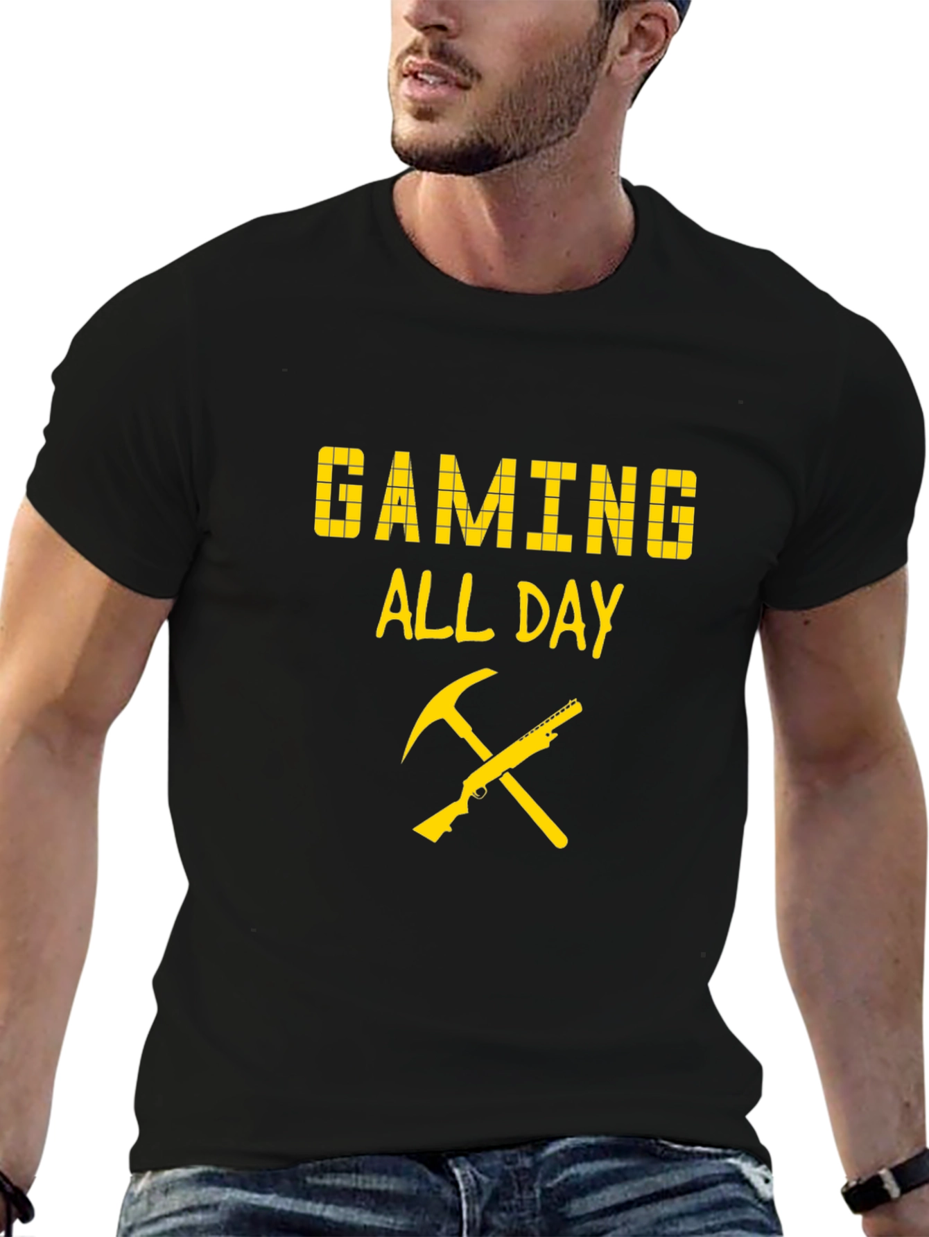 Gaming All Day T-Shirt - Pixel Design