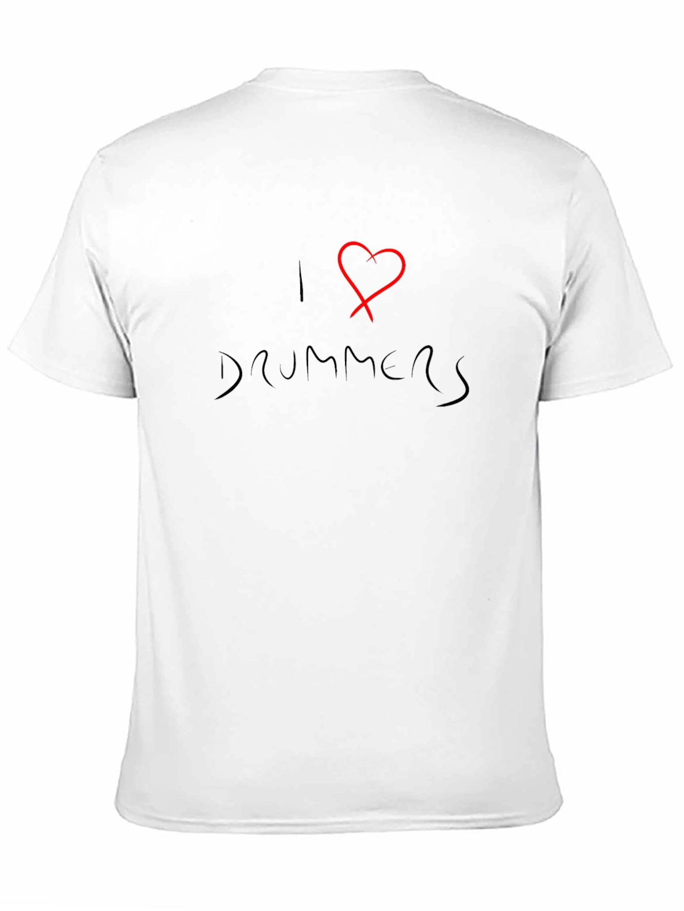 I Heart Drummers Black T-Shirt - Music Lover Tee