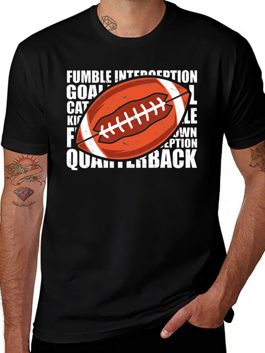 Football Word Art Graphic T-Shirt
