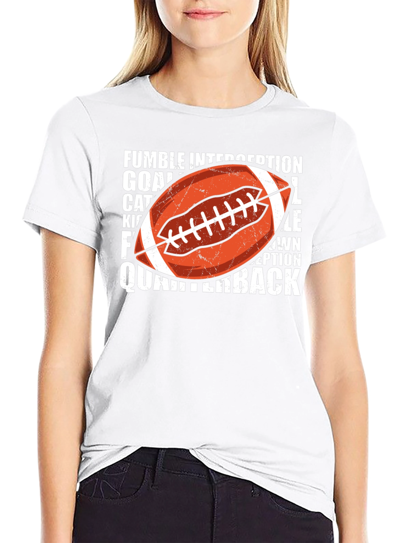 Football Word Art Graphic T-Shirt