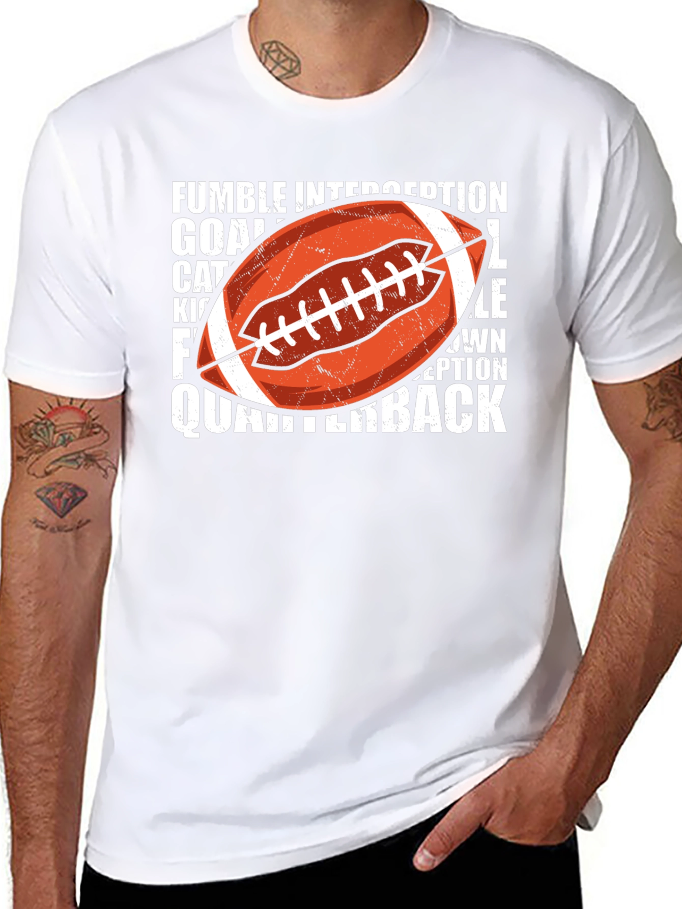 Football Word Art Graphic T-Shirt