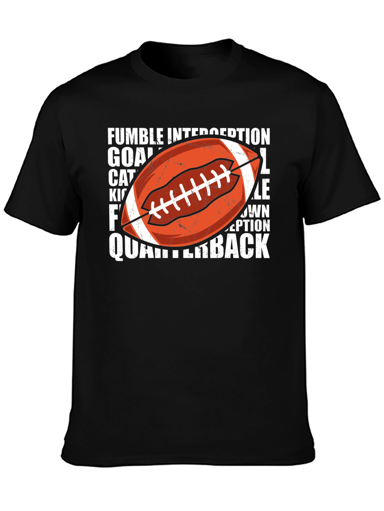 Football Word Art Graphic T-Shirt