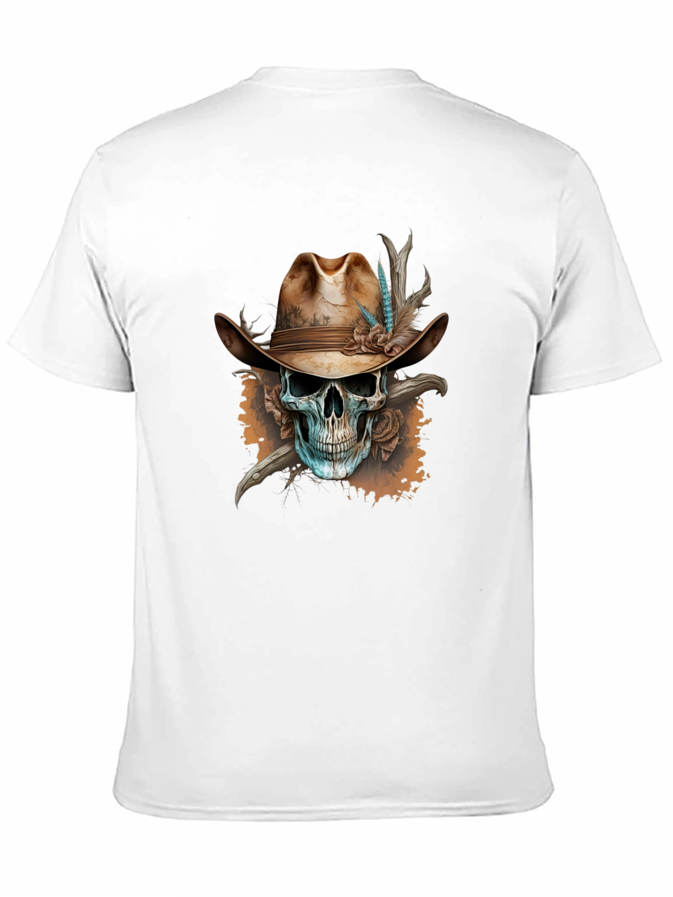 Cowboy Skull Graphic Tee - Unique Design