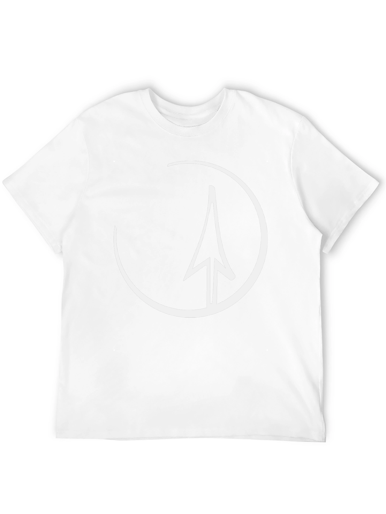 Black T-Shirt with Arrow Circle Graphic Tee