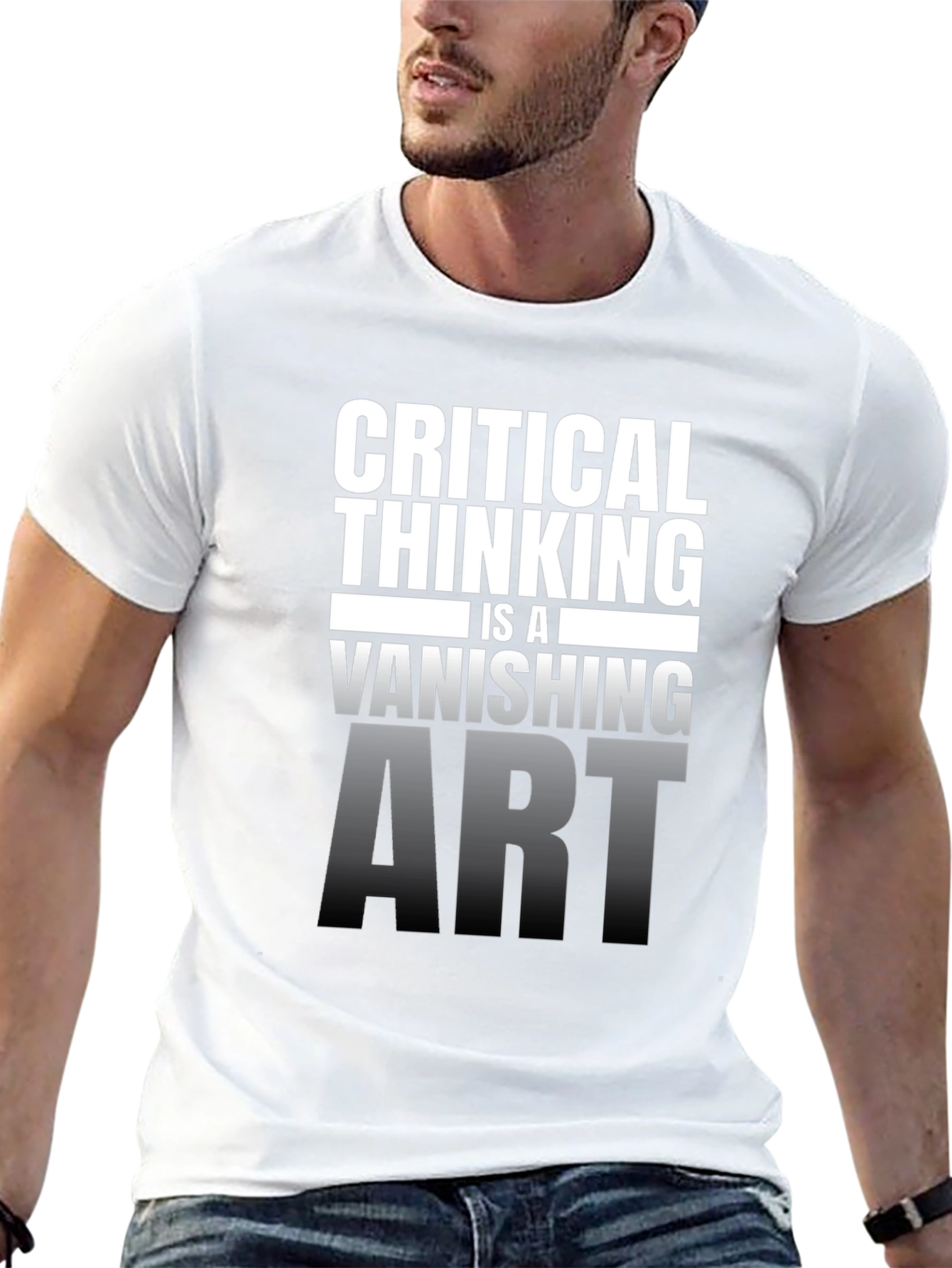 Critical Thinking Vanishing Art Graphic T-Shirt