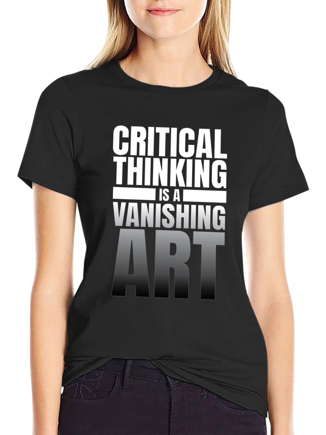 Critical Thinking Vanishing Art Graphic T-Shirt