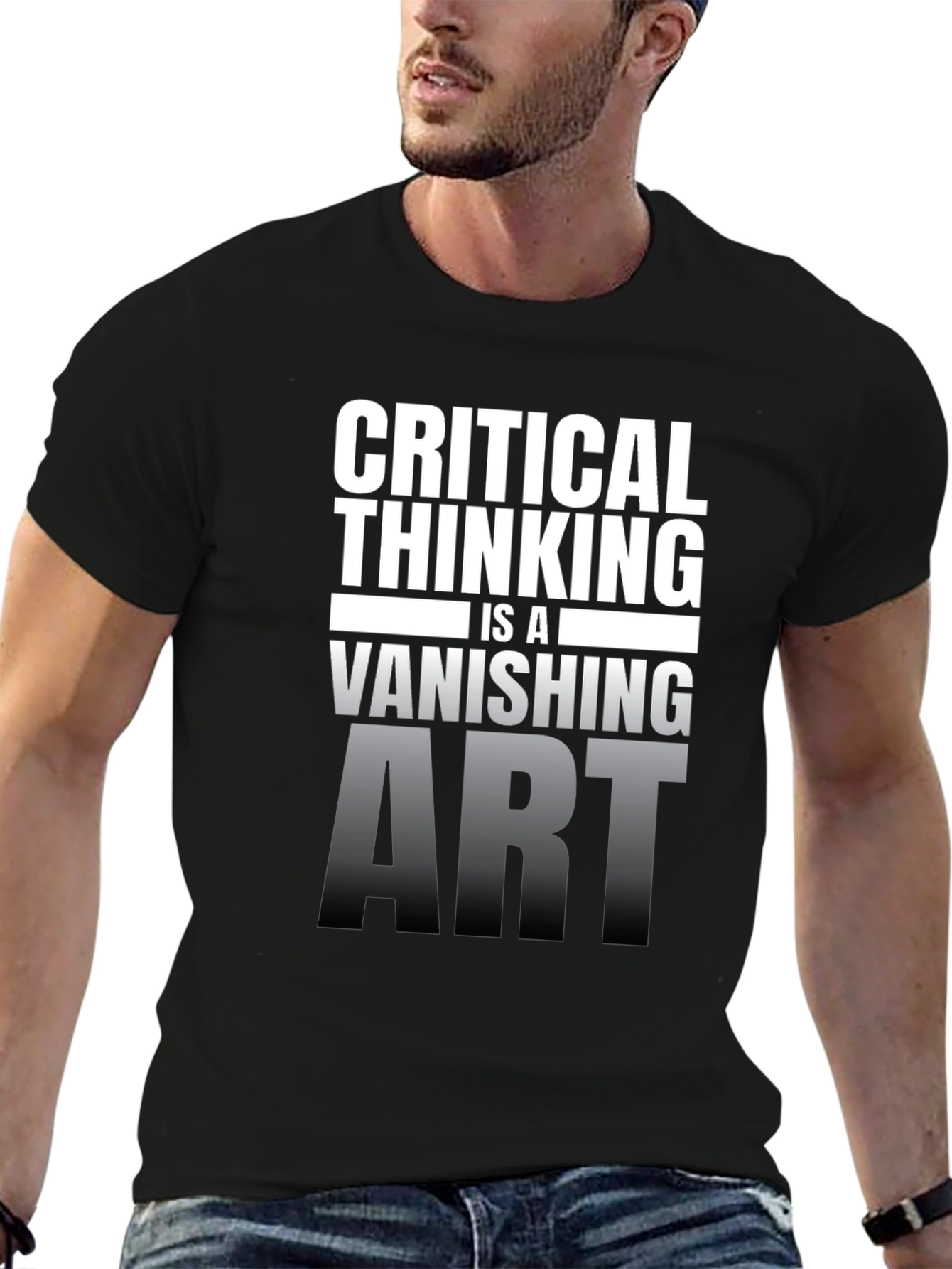 Critical Thinking Vanishing Art Graphic T-Shirt