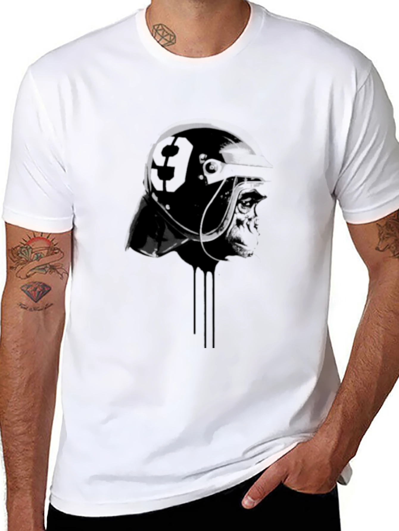 Graphic Print Black T-Shirt