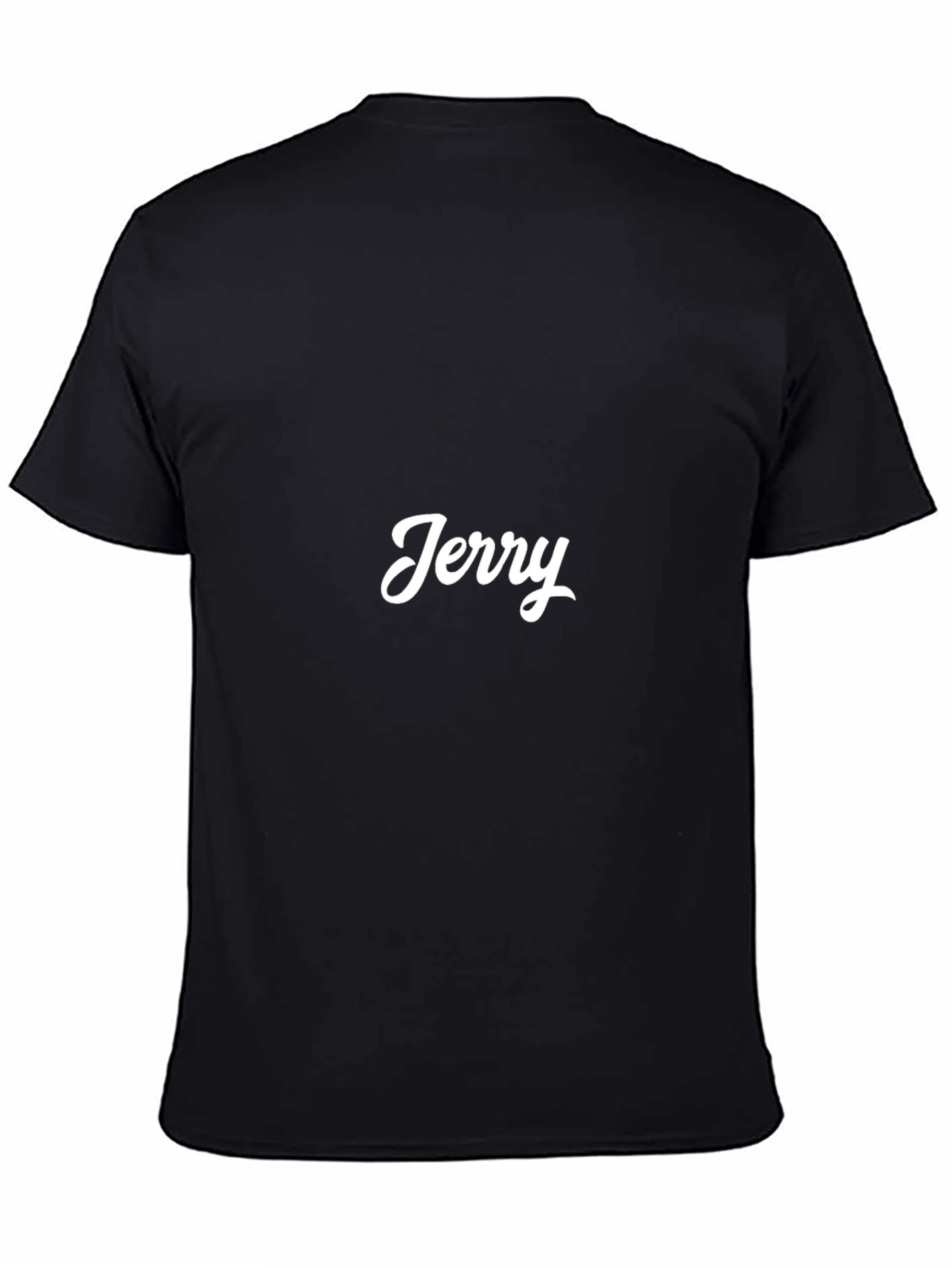 Jerry Personalized Black T-Shirt - Custom Name Tee