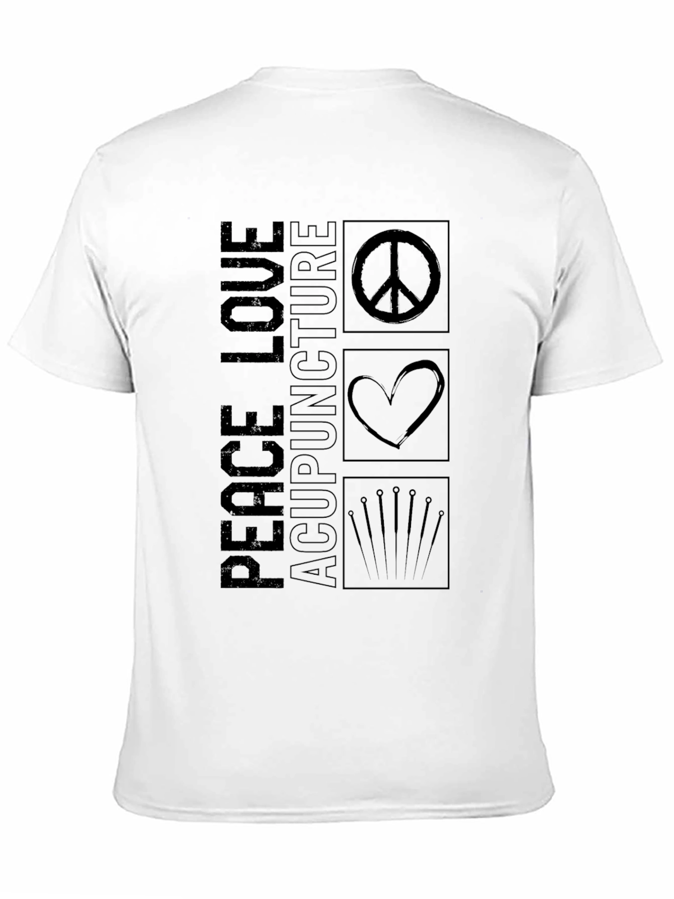 Peace Love Acupuncture Graphic Tee - Black