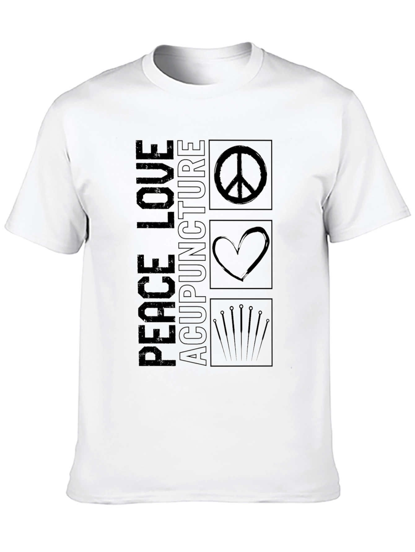 Peace Love Acupuncture Graphic Tee - Black