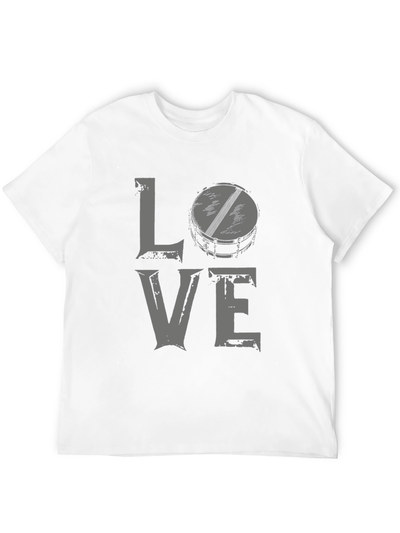 Love Drums Graphic Tee - Black Cotton Blend