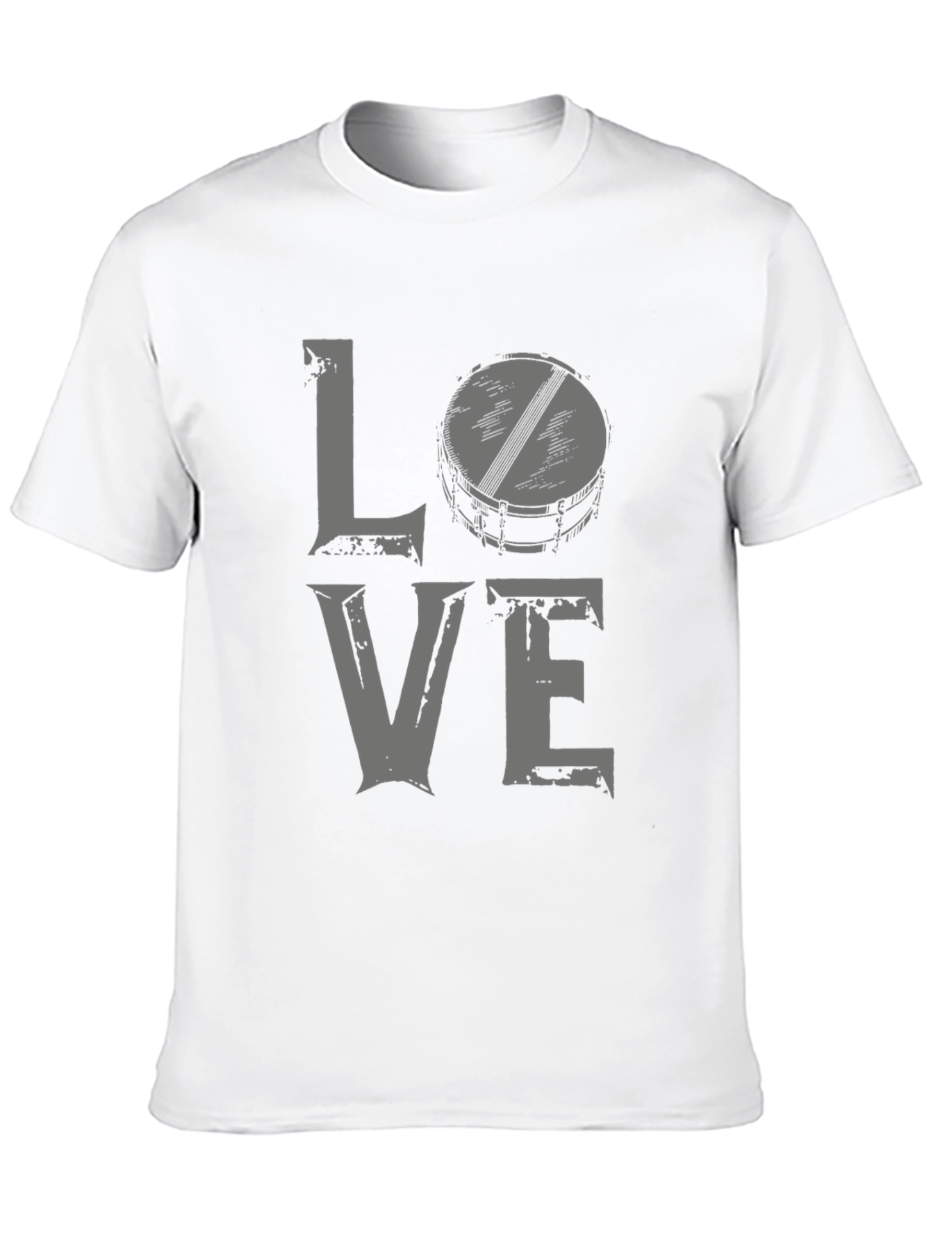 Love Drums Graphic Tee - Black Cotton Blend