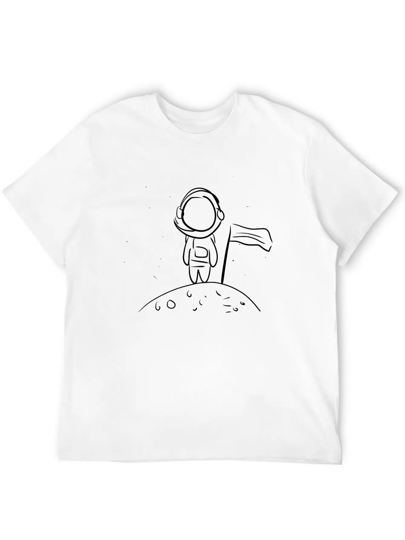 Astronaut Symbol Universe Space Moon Unisex Casual T-Shirt – Clean Design For Daily Comfort