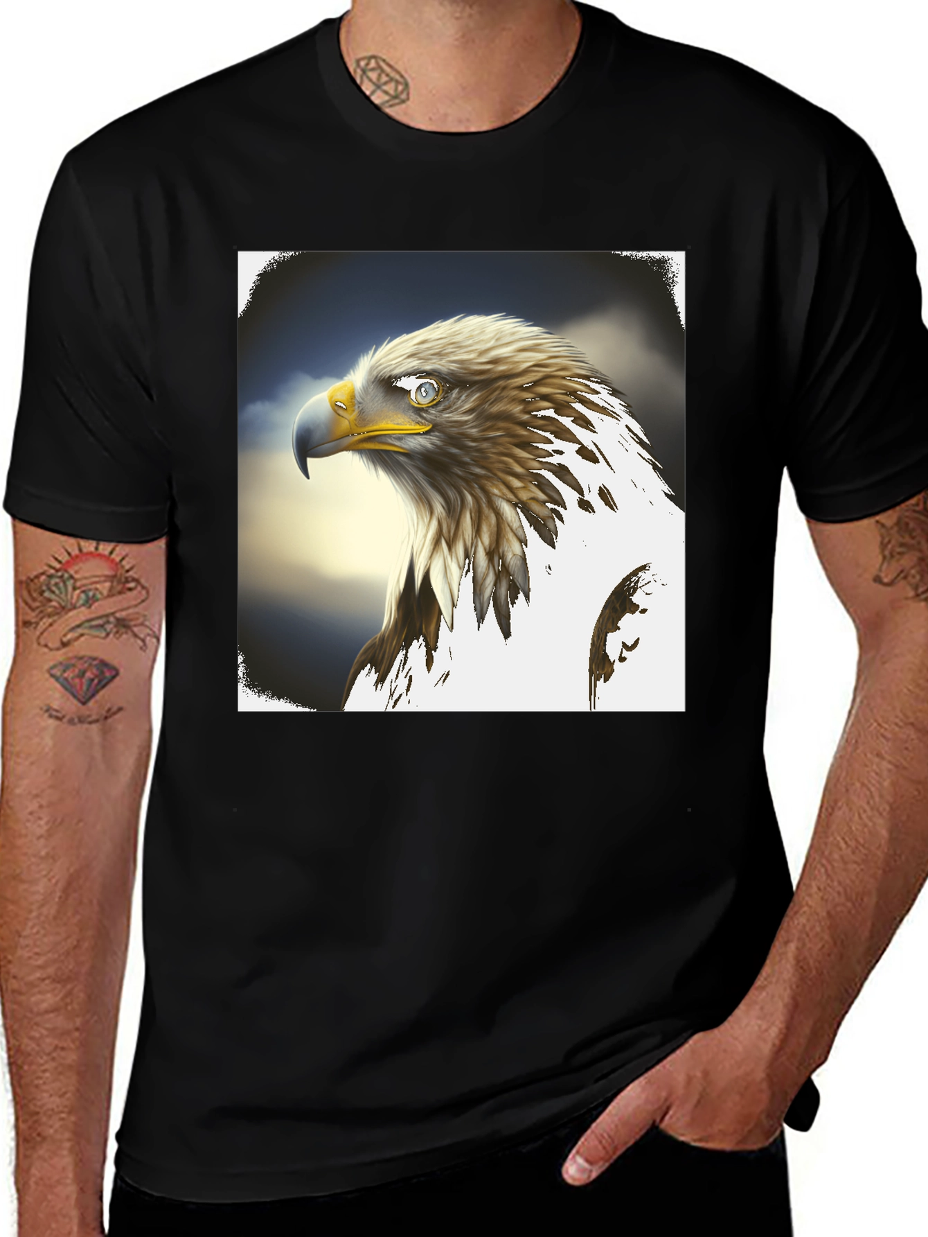 Eagle Graphic Tee - Mens Black T-Shirt