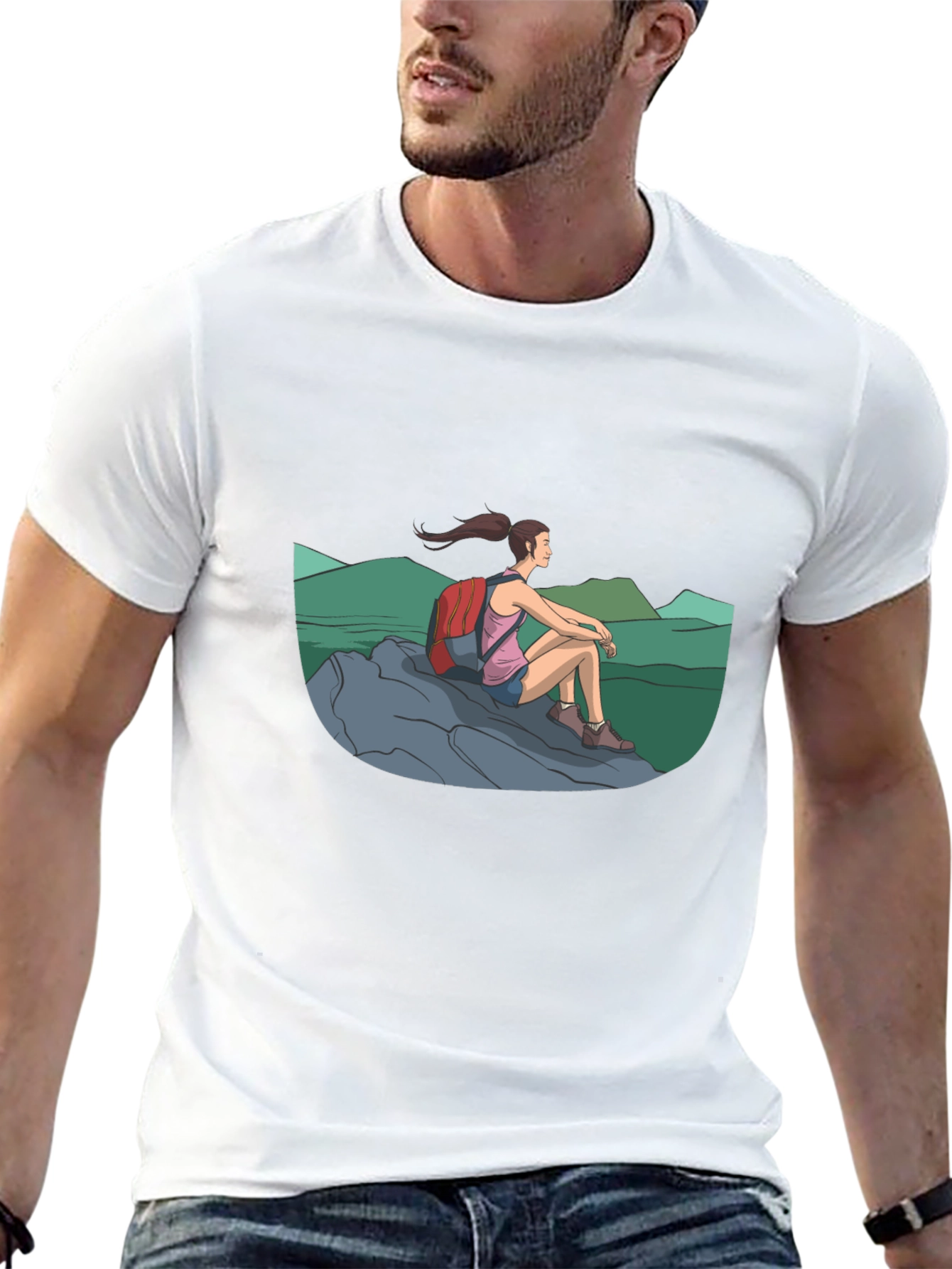 Hiker Graphic Tee - Adventure Awaits!
