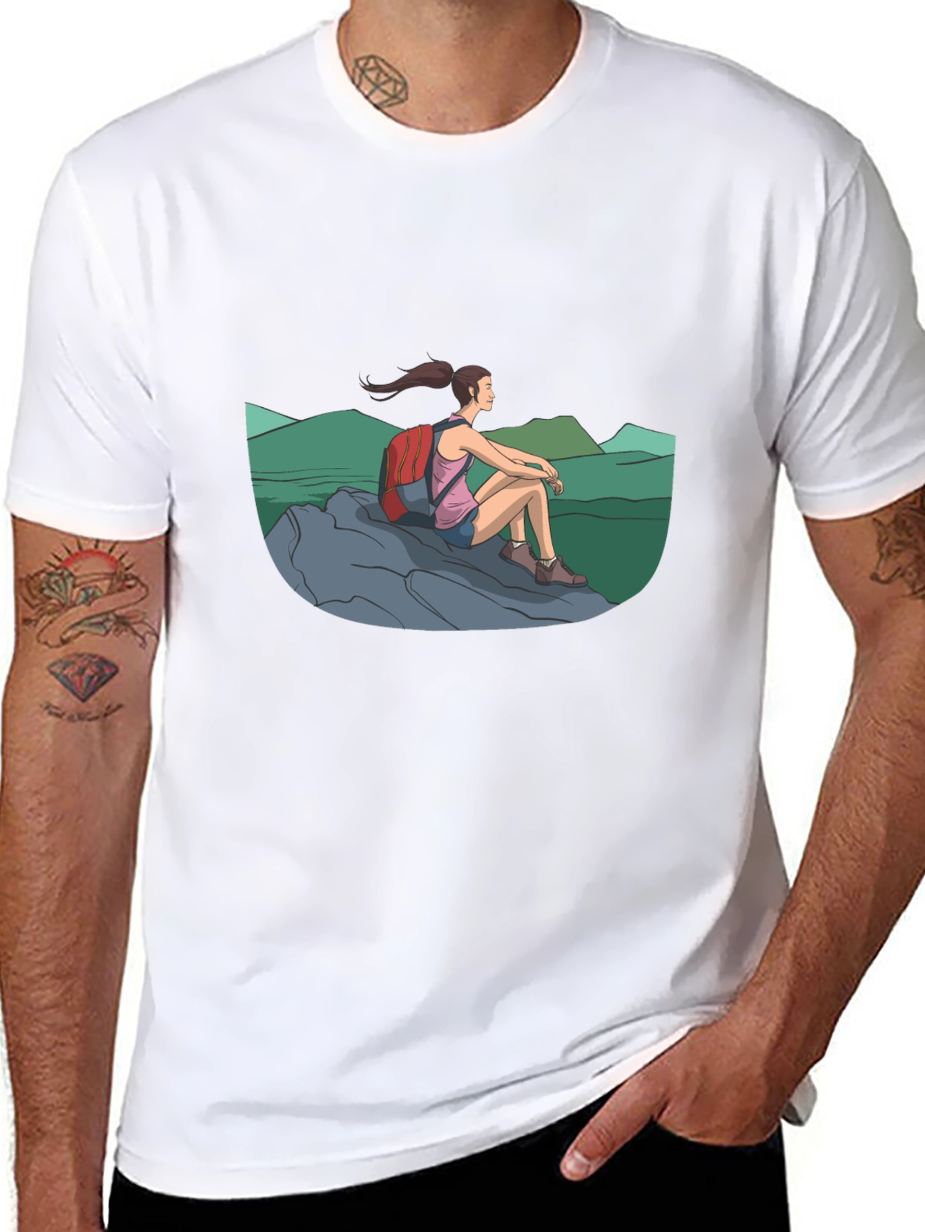 Hiker Graphic Tee - Adventure Awaits!