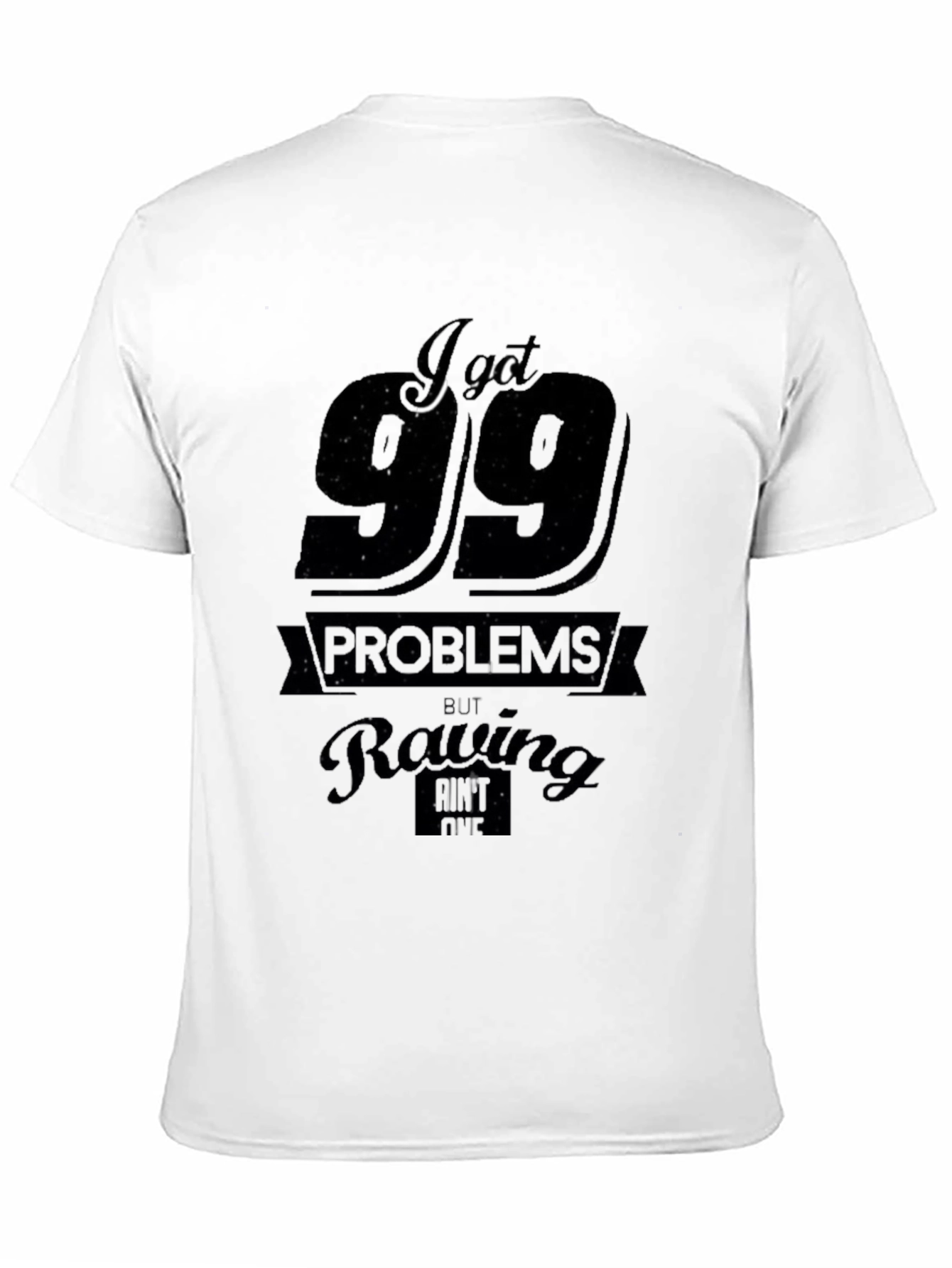 99 Problems Rowing T-Shirt - Black Cotton Blend