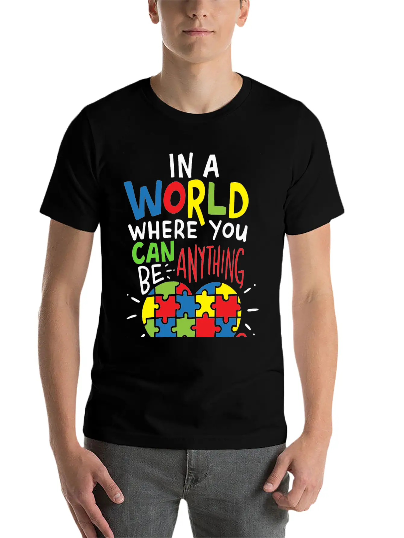 Autism Be Kind Kindness Unisex Casual T-Shirt – Clean Design For Daily Comfort
