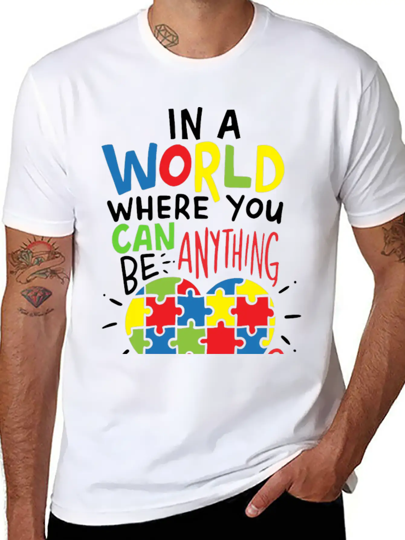 Autism Be Kind Kindness Unisex Casual T-Shirt – Clean Design For Daily Comfort