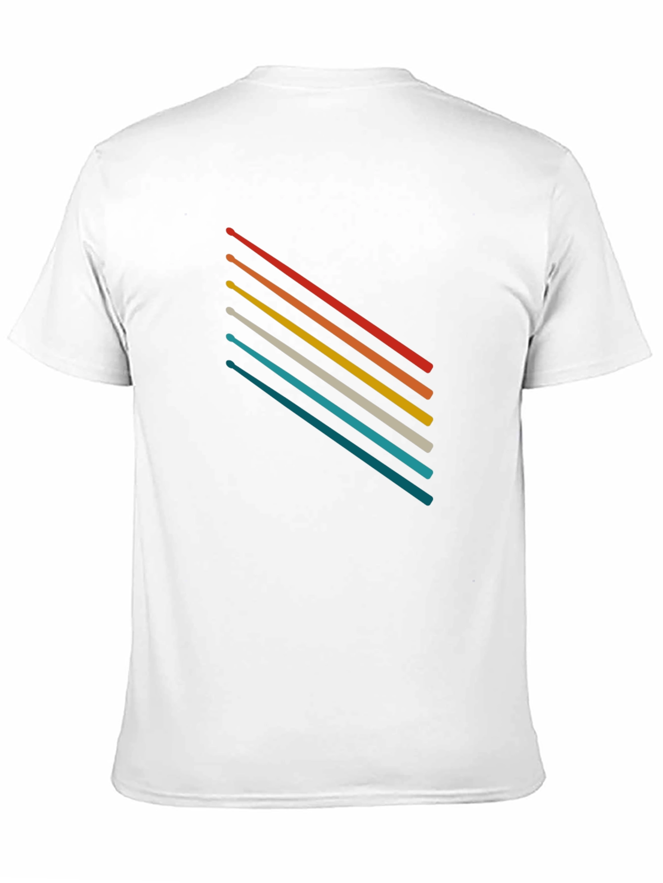 Retro Stripe Graphic Tee - Soft Cotton Blend T-Shirt