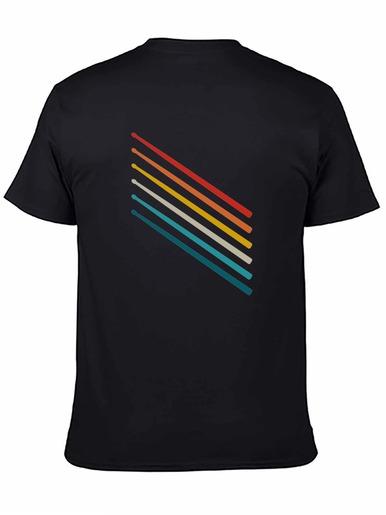 Retro Stripe Graphic Tee - Soft Cotton Blend T-Shirt